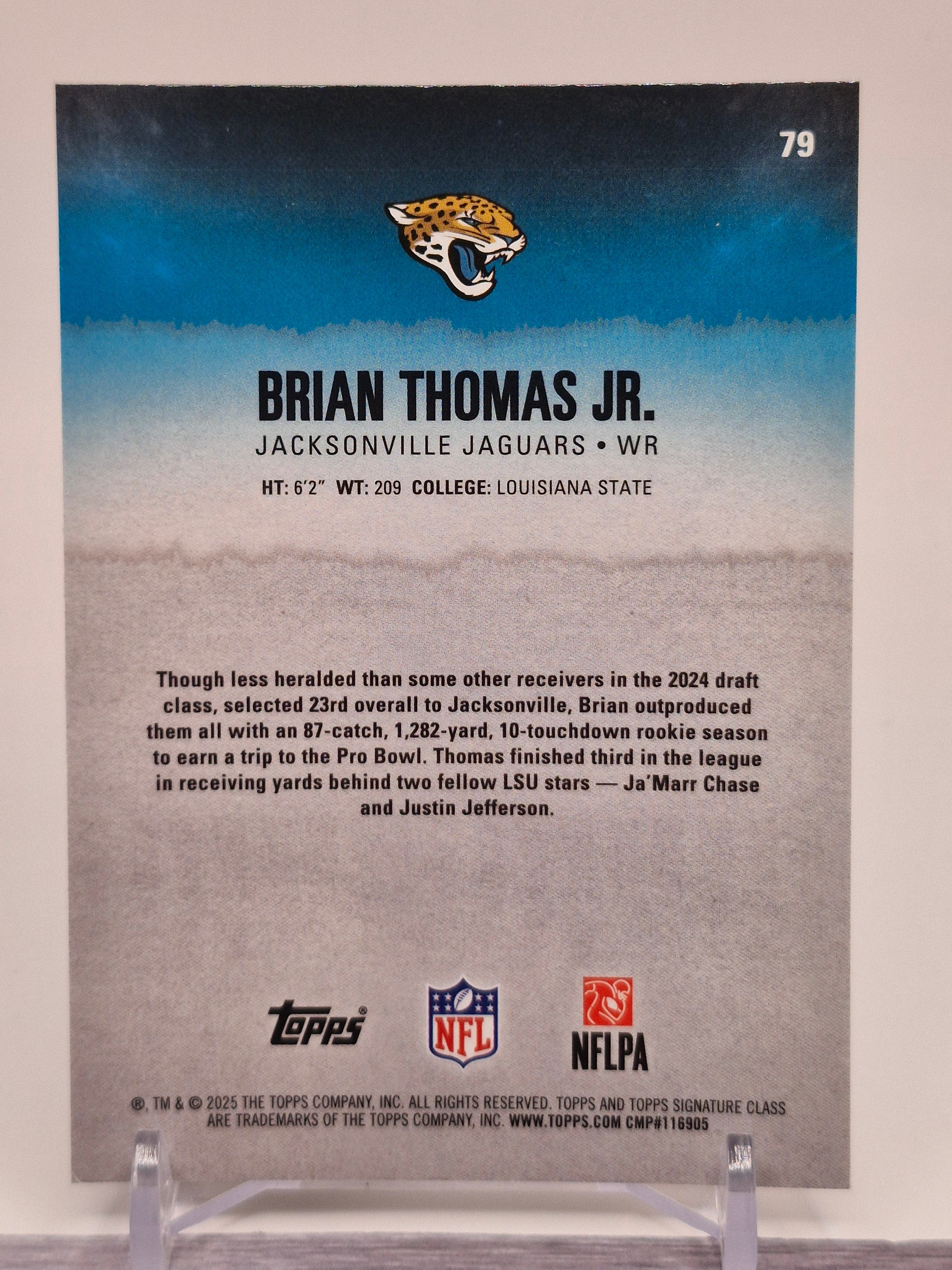 2025 Topps Signature Class #79 Brian Thomas Jr. Chrome