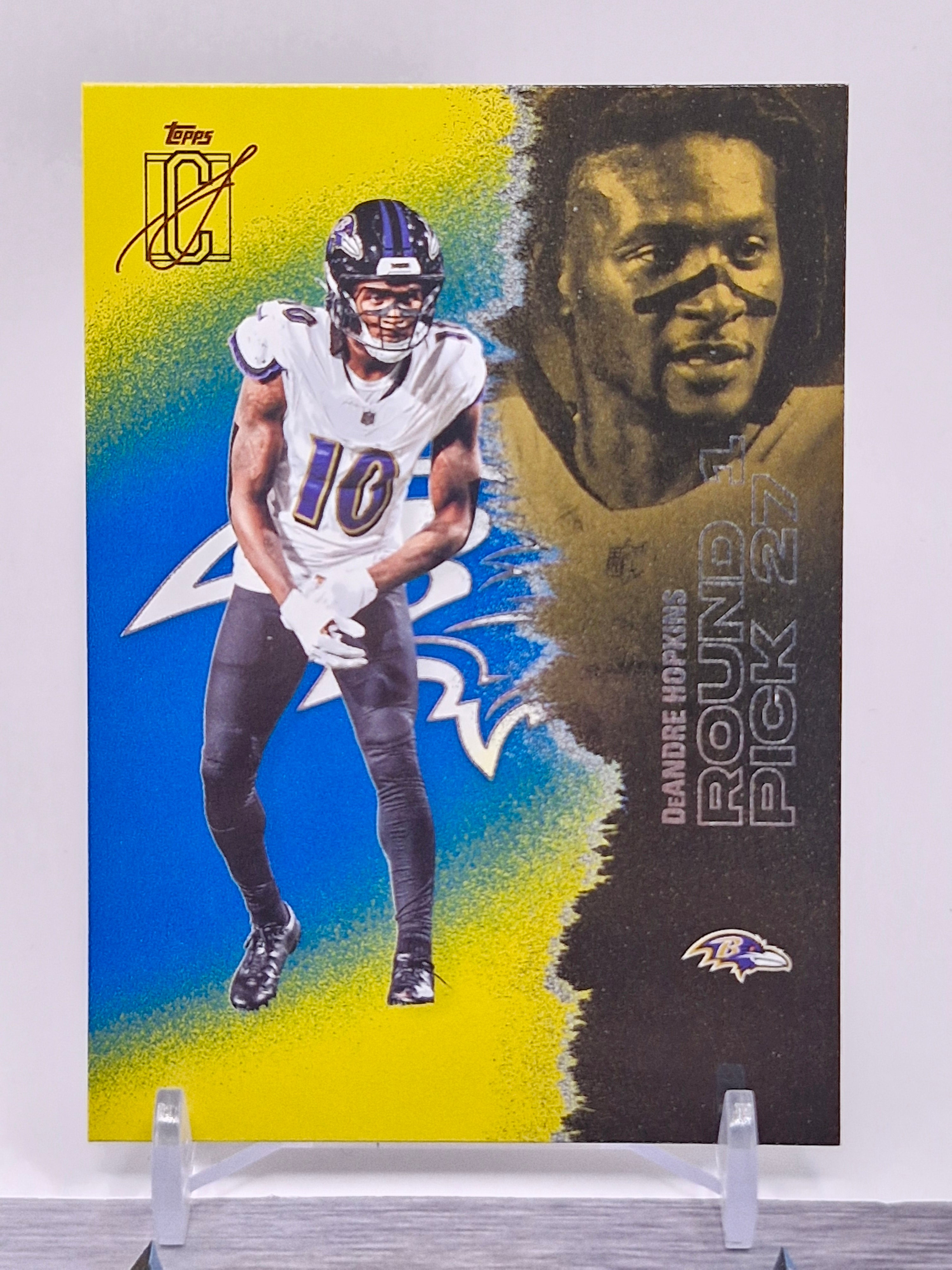 2025 Topps Signature Class #63 DeAndre Hopkins Blue & Yellow