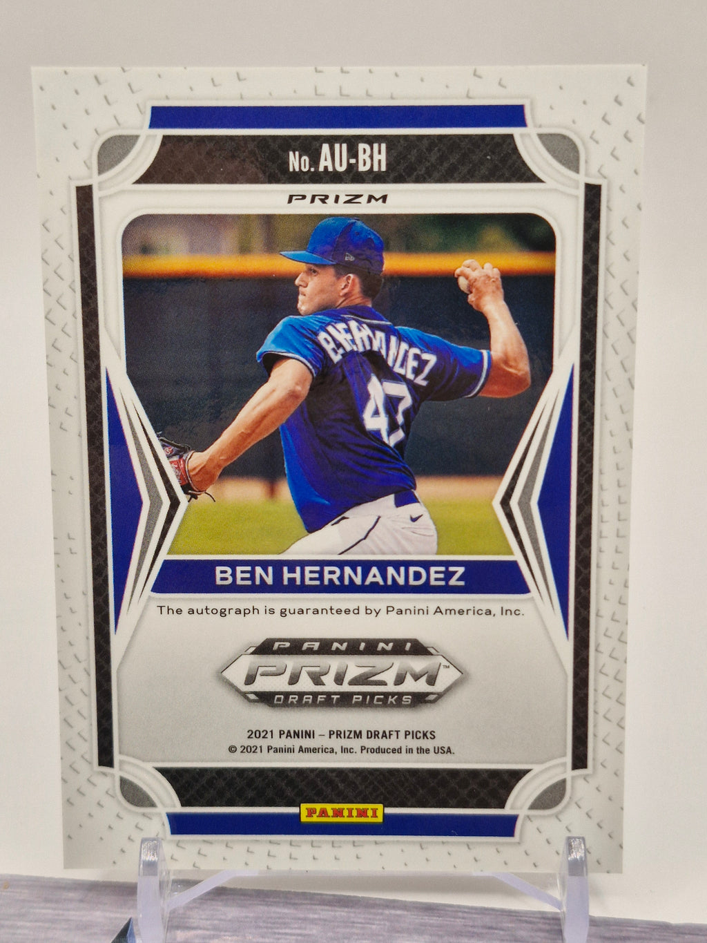 2021 Panini Prizm Draft Picks #AU-BH Ben Hernandez Auto Prizm