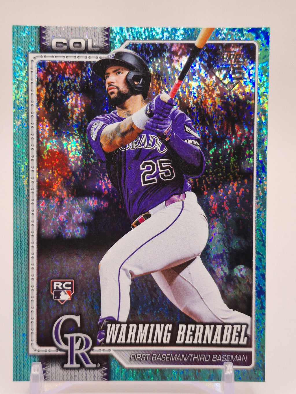 2026 Topps #55 Warming Bernabel Aqua Rainbow Foil
