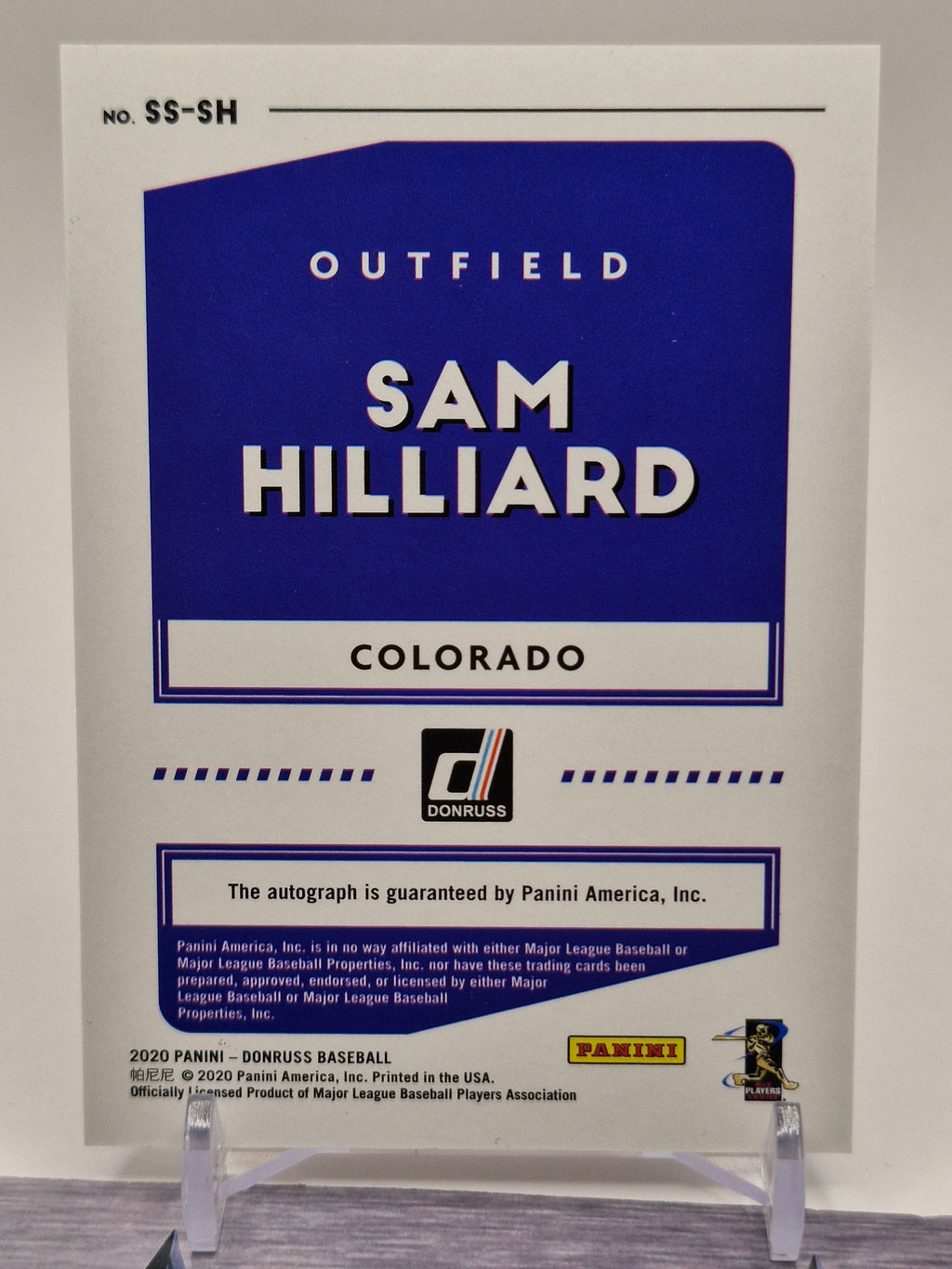 2020 Donruss #SS-SH Sam Hilliard Signature Series