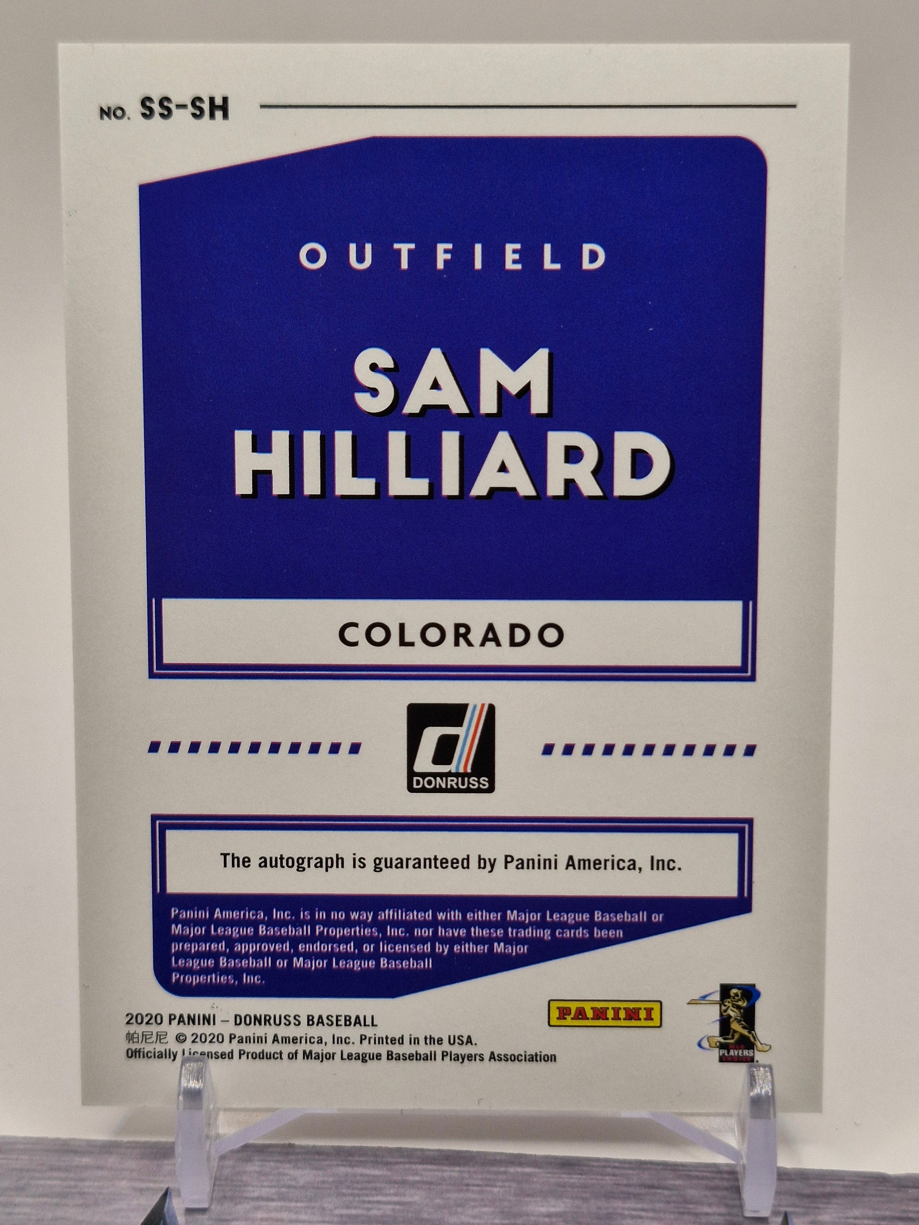2020 Donruss #SS-SH Sam Hilliard Signature Series