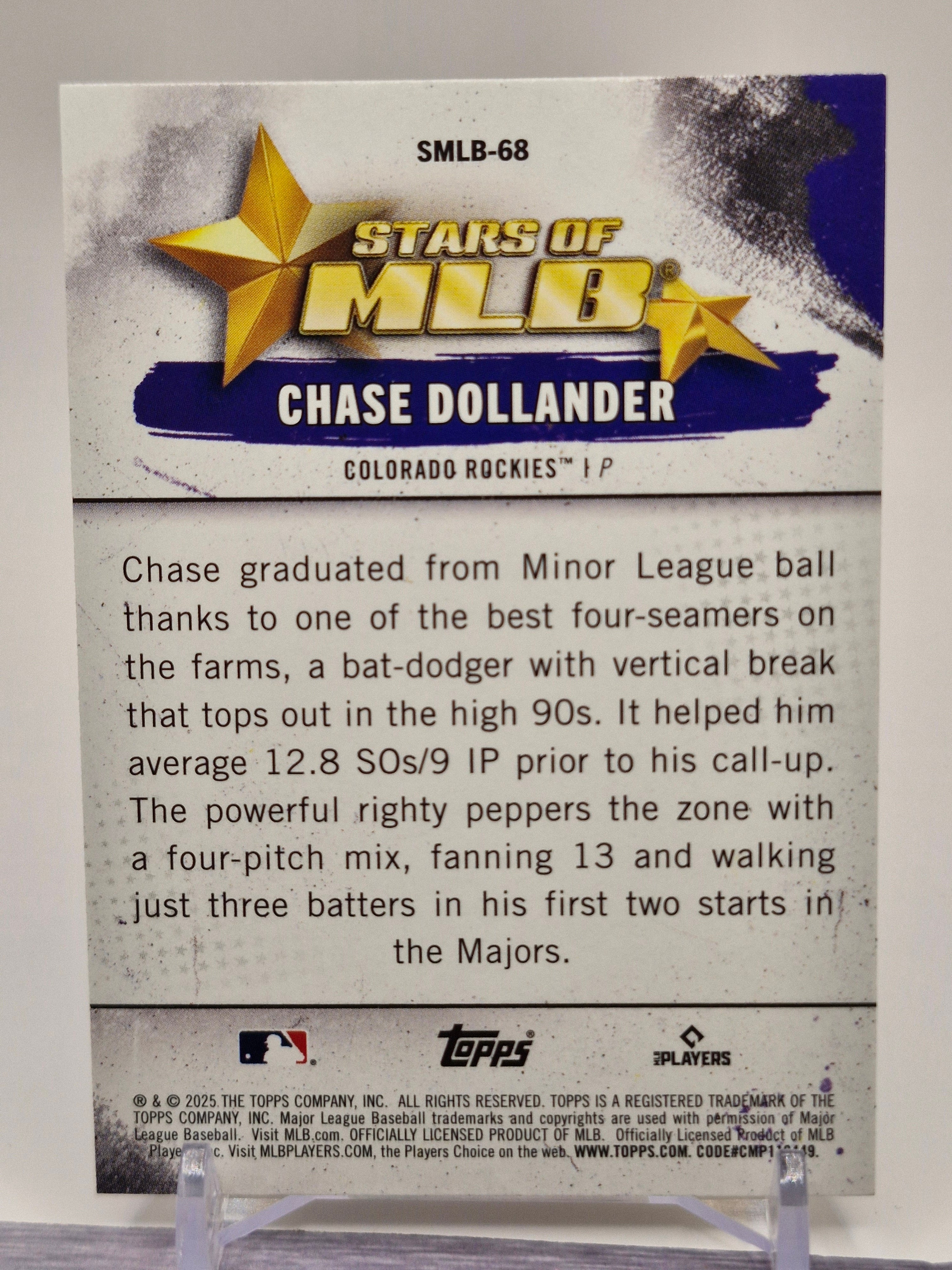 2025 Topps Update #SMLB-68 Chase Dollander Stars of MLB