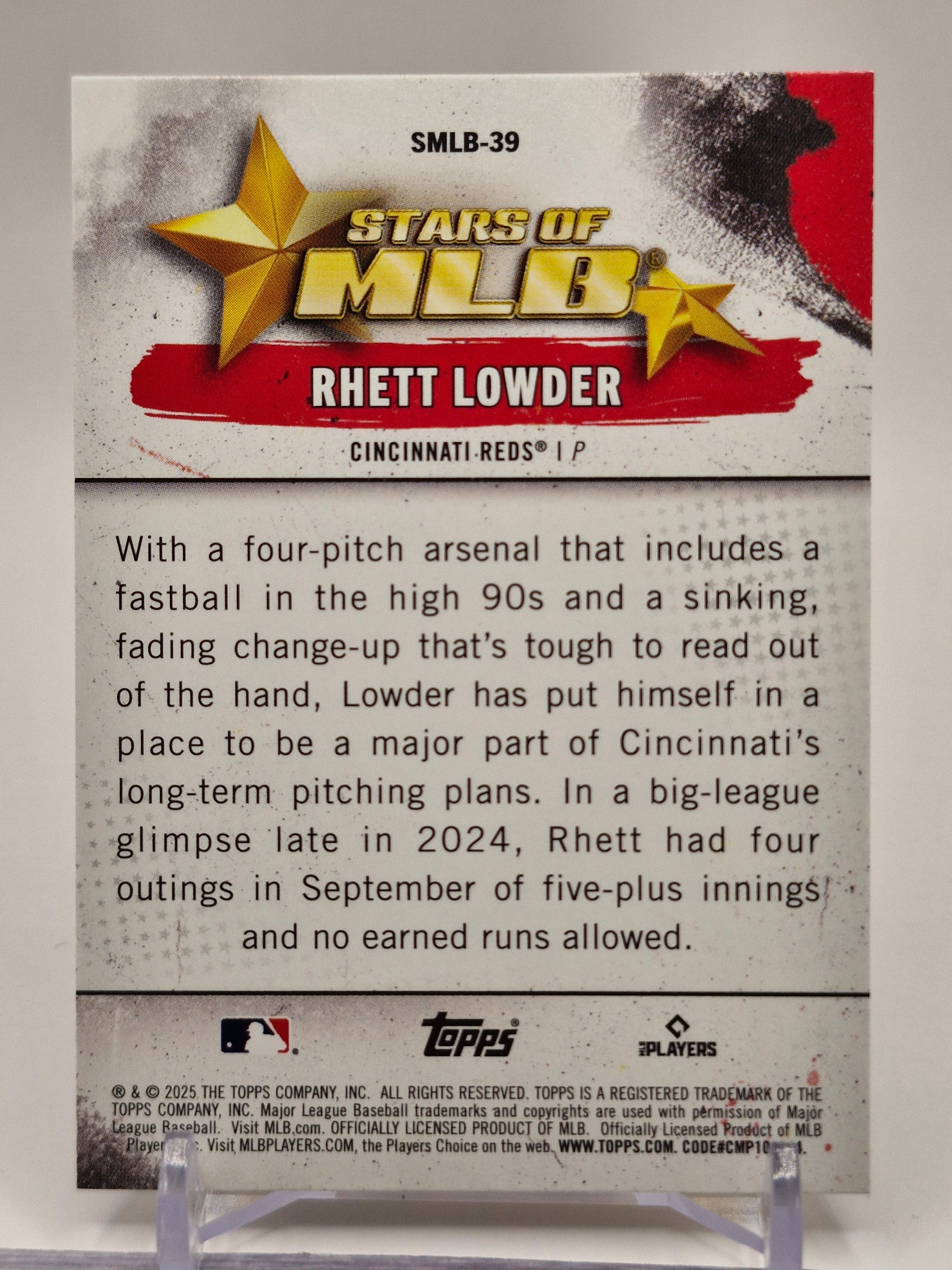 2025 Topps #SMLB-39 Rhett Lowder Stars of MLB