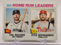 2026 Topps Heritage #2 2025 Home Run Leaders (Cal Raleigh / Kyle Schwarber)