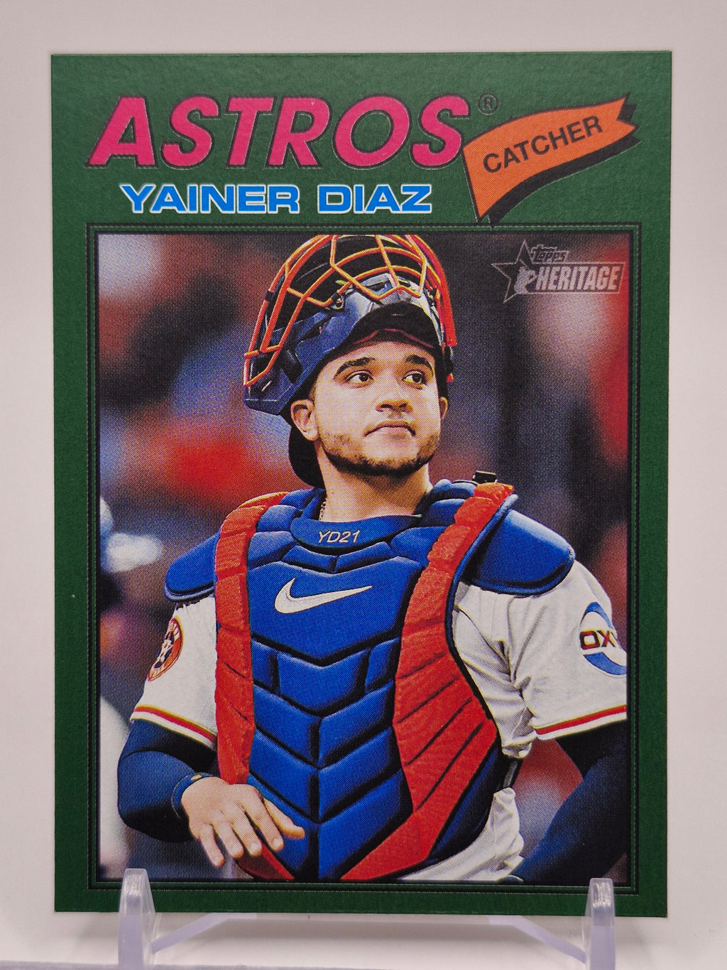 2026 Topps Heritage #219 Yainer Diaz Dark Green