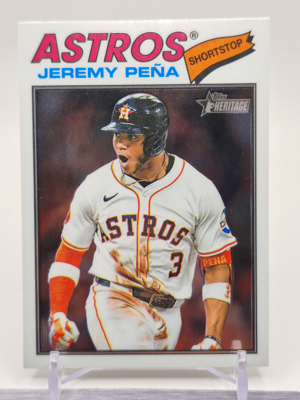 2026 Topps Heritage #283 Jeremy Peña Chrome
