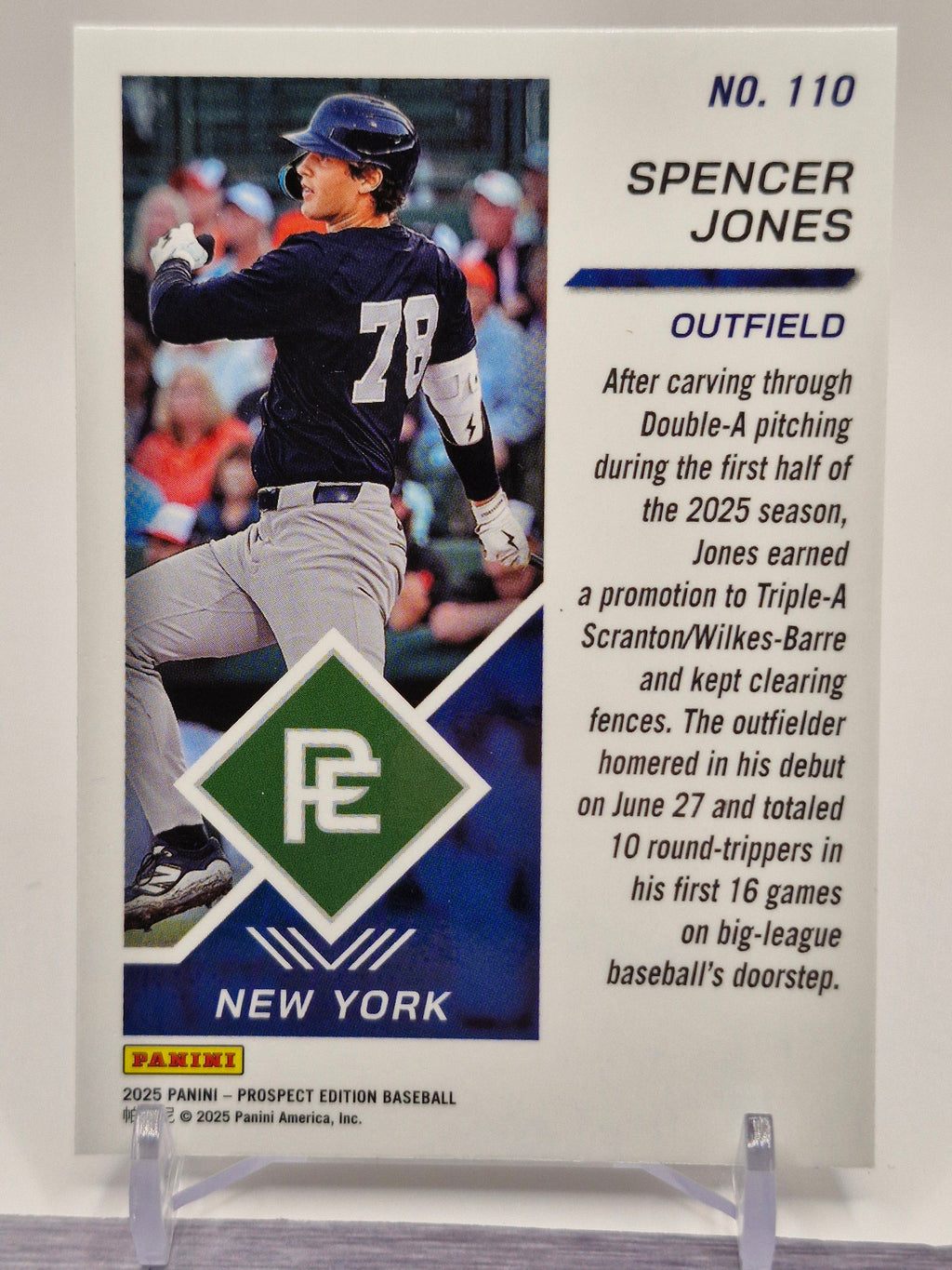 2025 Panini Prospect #110 Spencer Jones