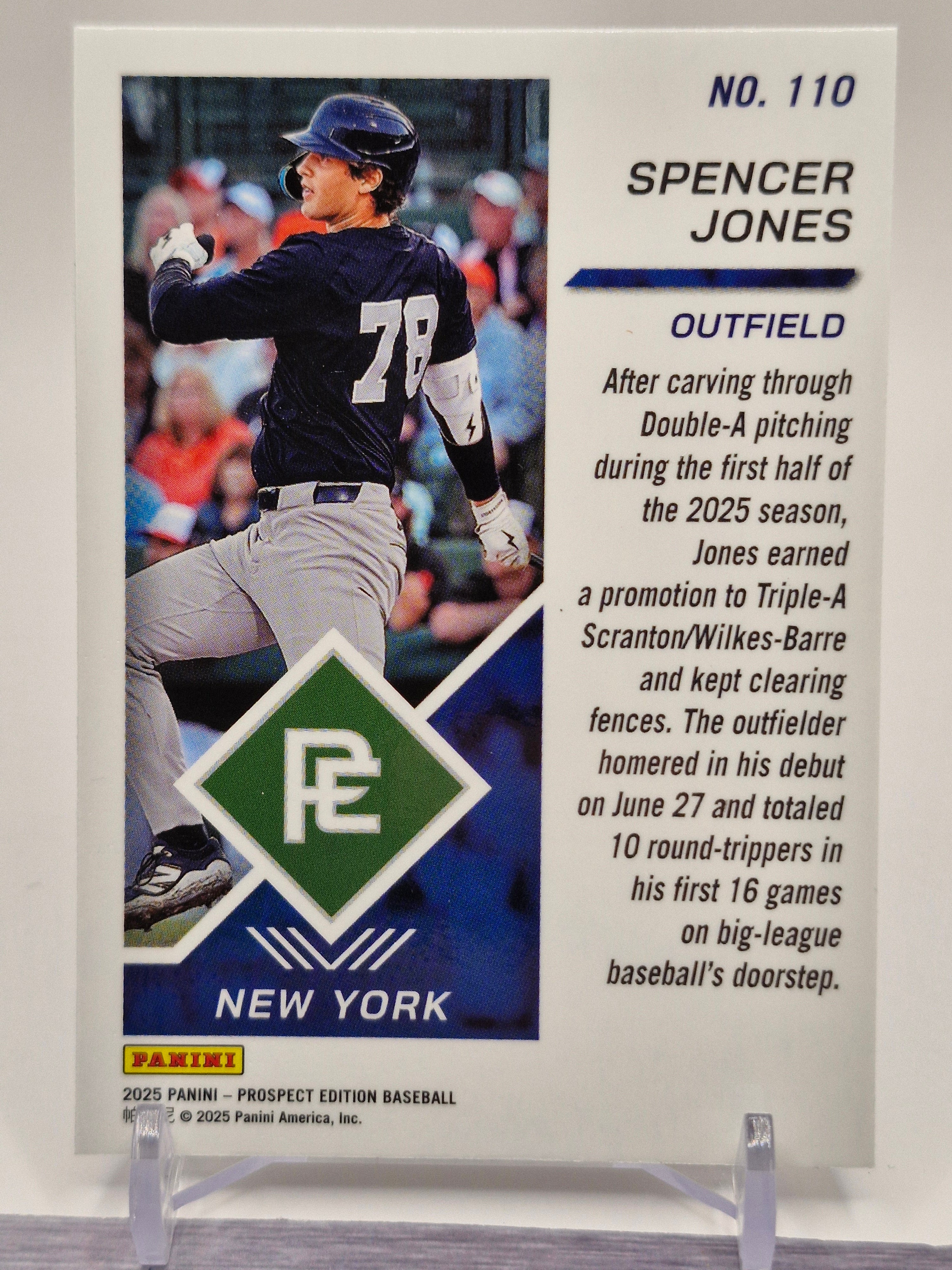 2025 Panini Prospect #110 Spencer Jones