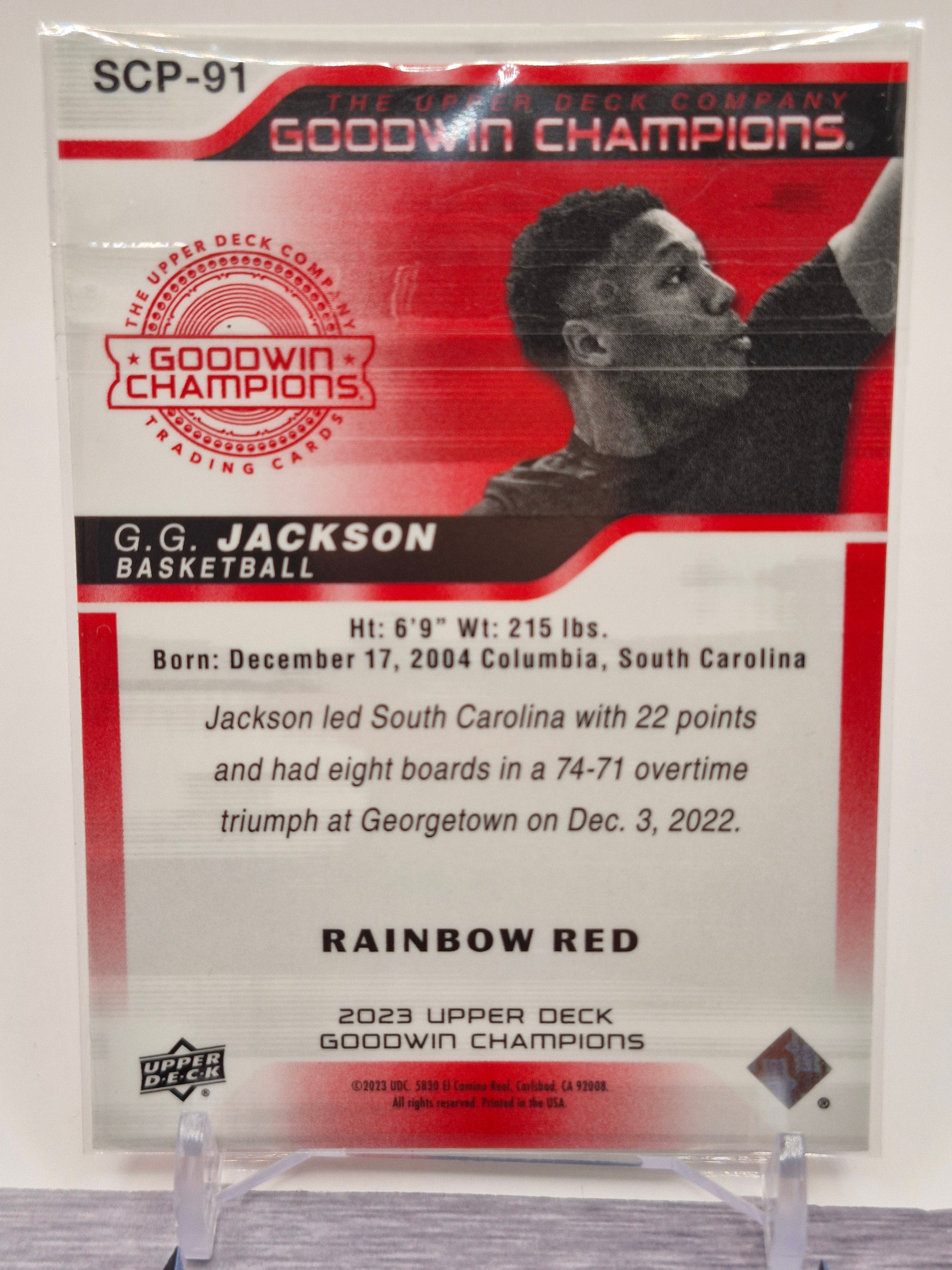 2023 Upper Deck Goodwin Champions #SCP-91 G.G. Jackson Splash of Color Platinum