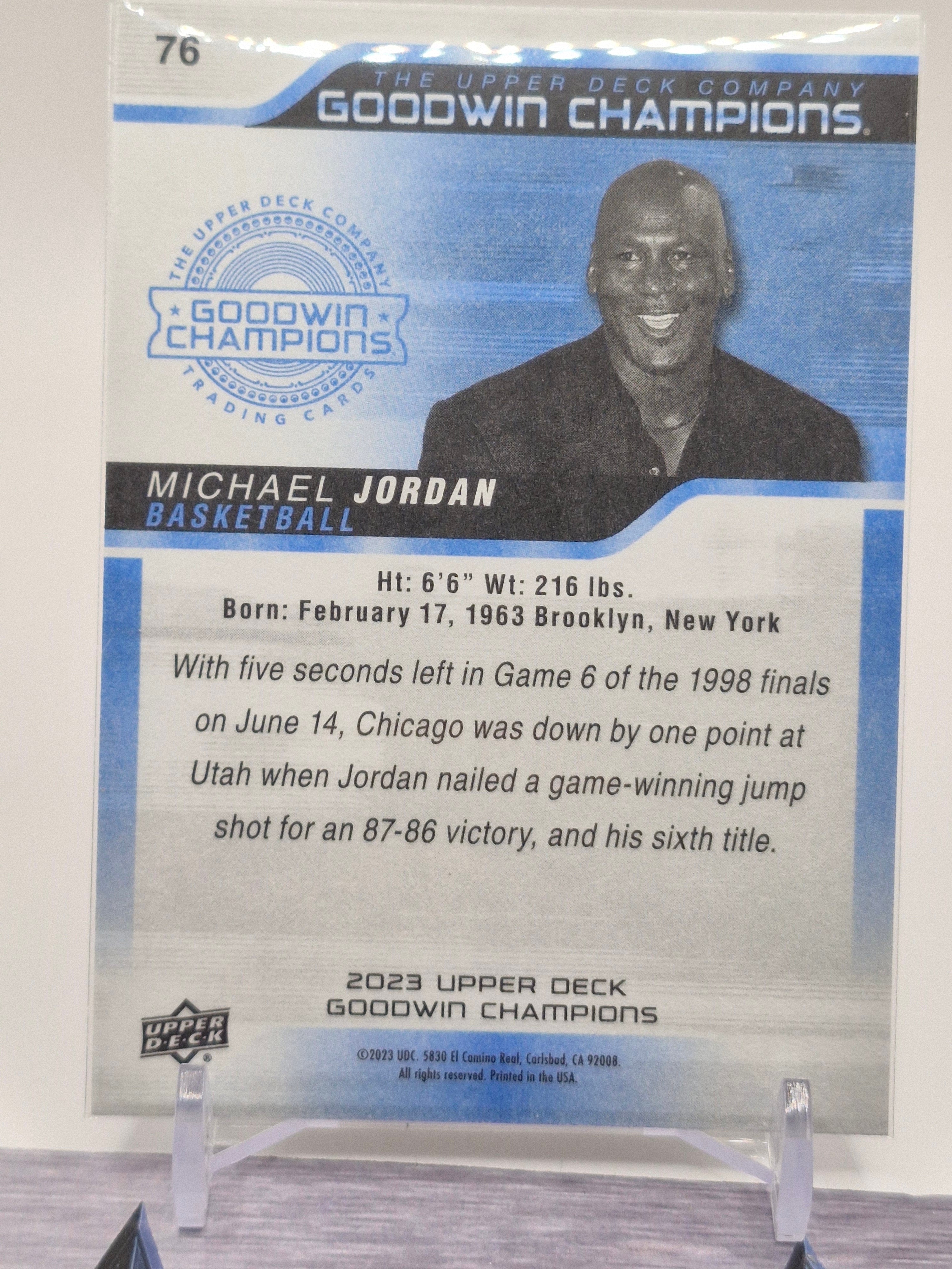 2023 Upper Deck Goodwin Champions #76 Michael Jordan Blank Backs