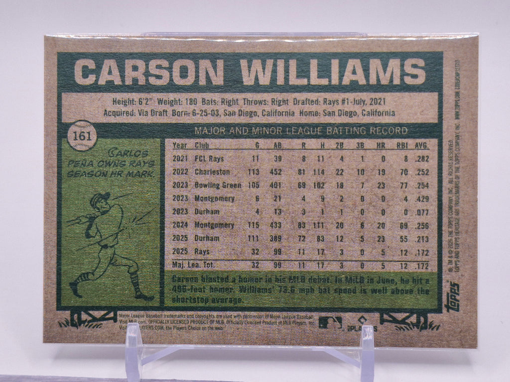 2026 Topps Heritage #161 Carson Williams