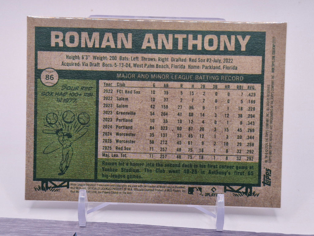 2026 Topps Heritage #86 Roman Anthony