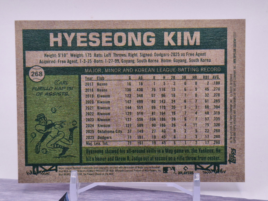 2026 Topps Heritage #268 Hyeseong Kim
