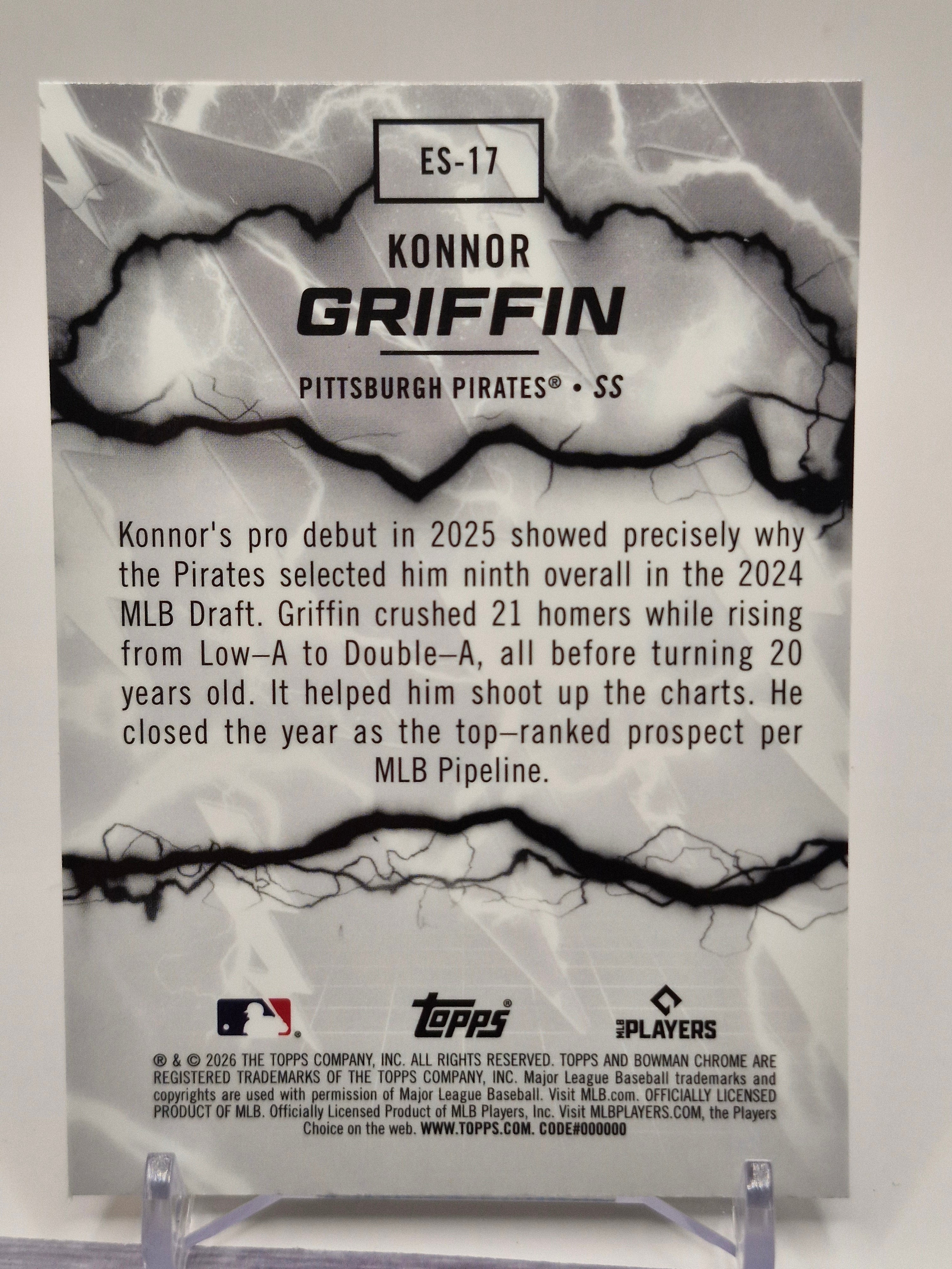 2026 Bowman #ES-17 Konnor Griffin Electric Sluggers