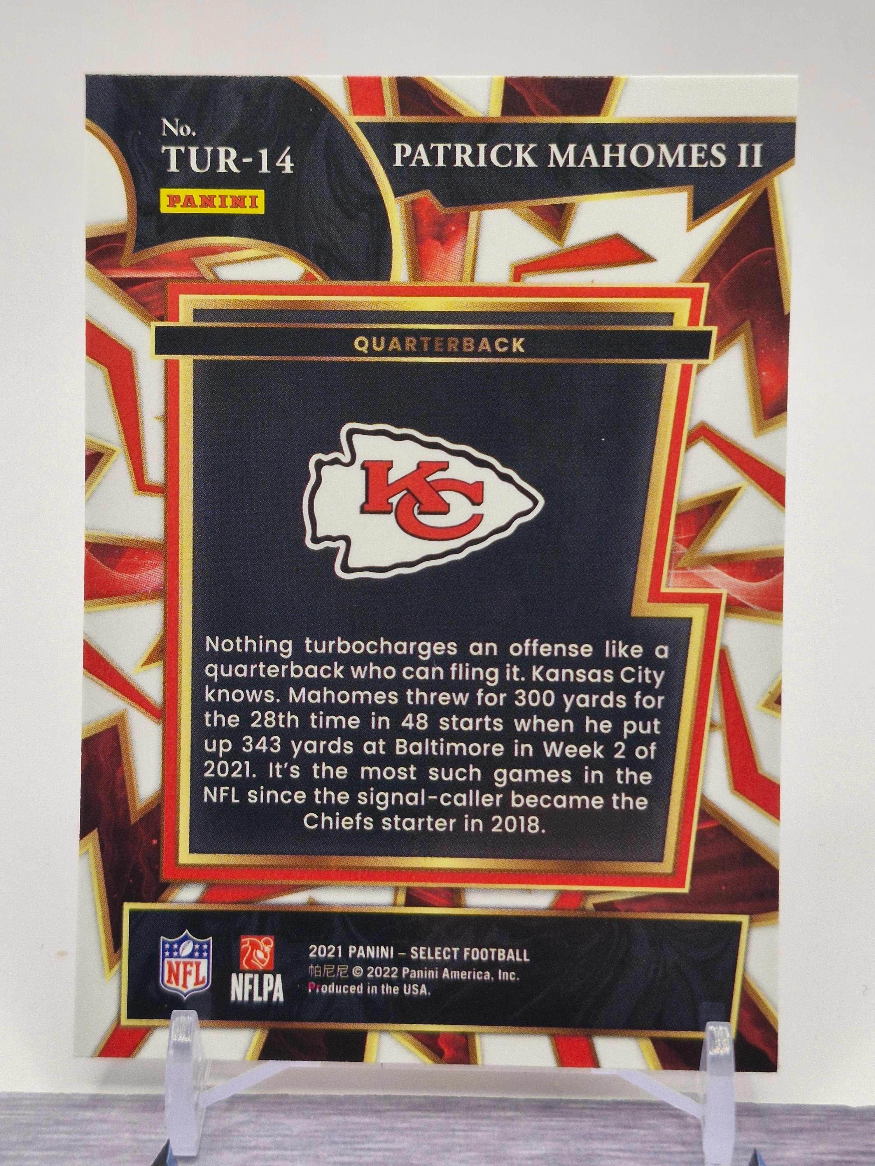 2021 Panini Select #TUR-14 Patrick Mahomes II Turbocharged