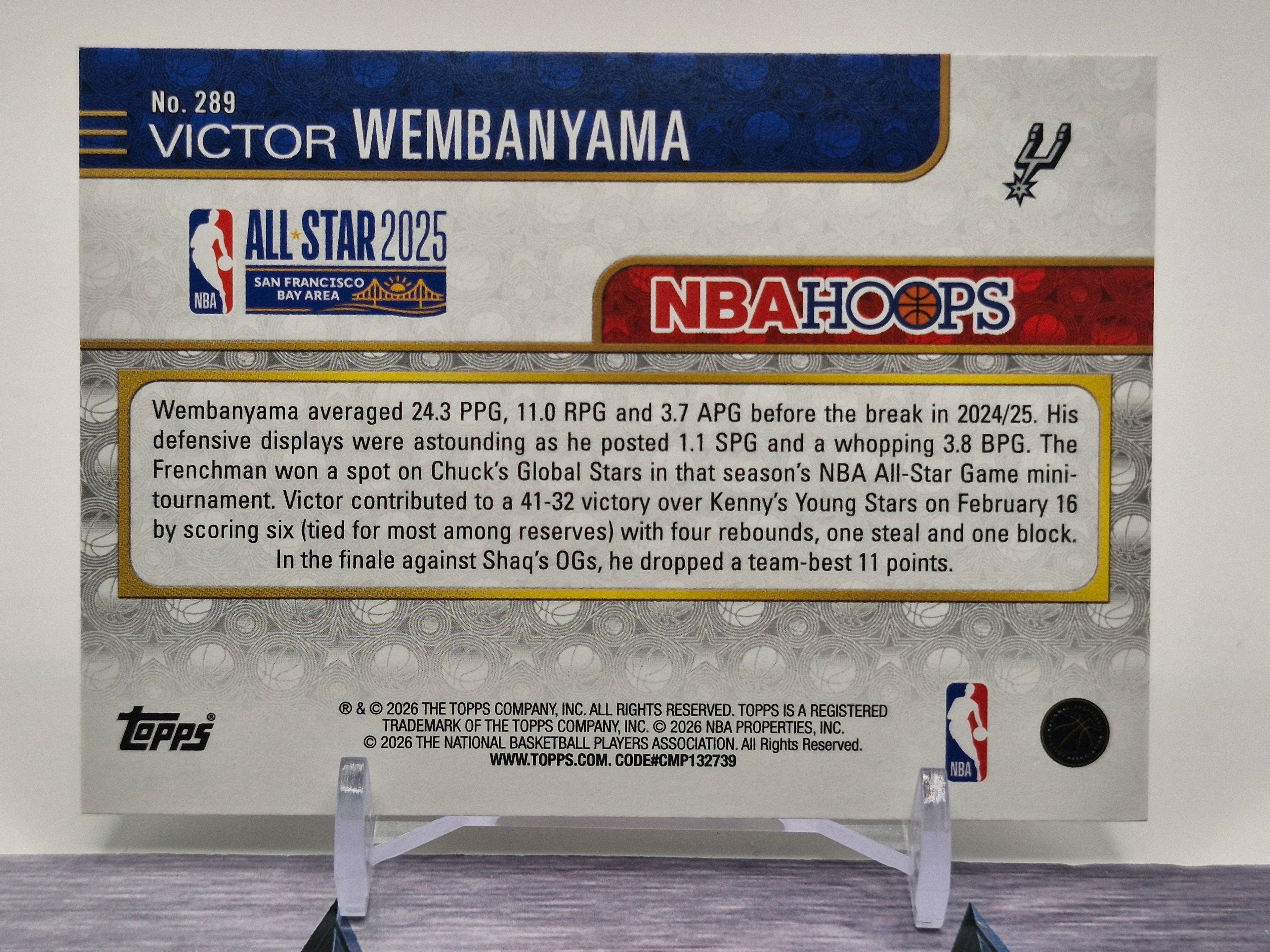 2025-26 Hoops #289 Victor Wembanyama