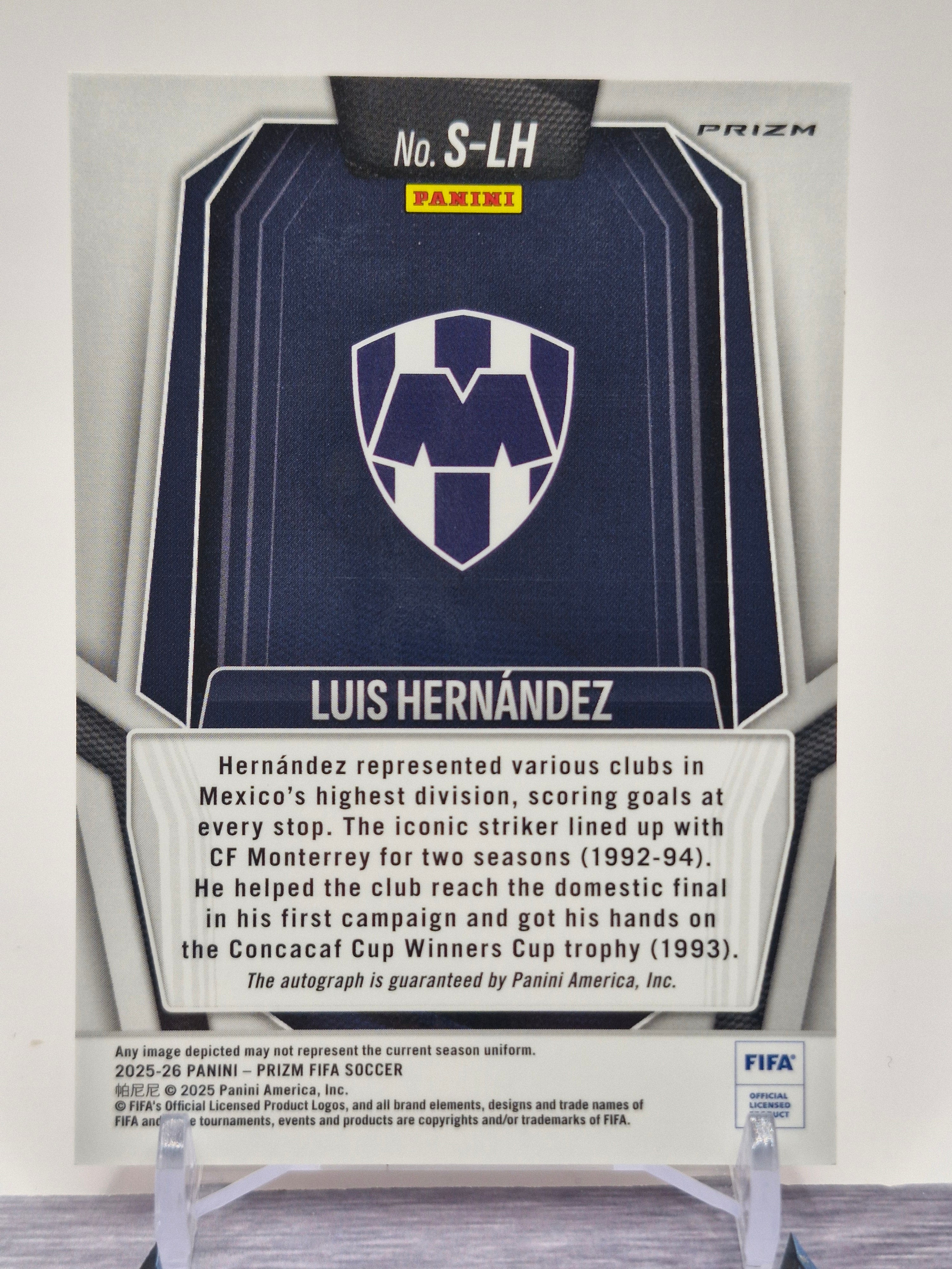 2018 Panini Prizm FIFA World Cup #S-LH Luis Hernandez Signatures Blue Prizm