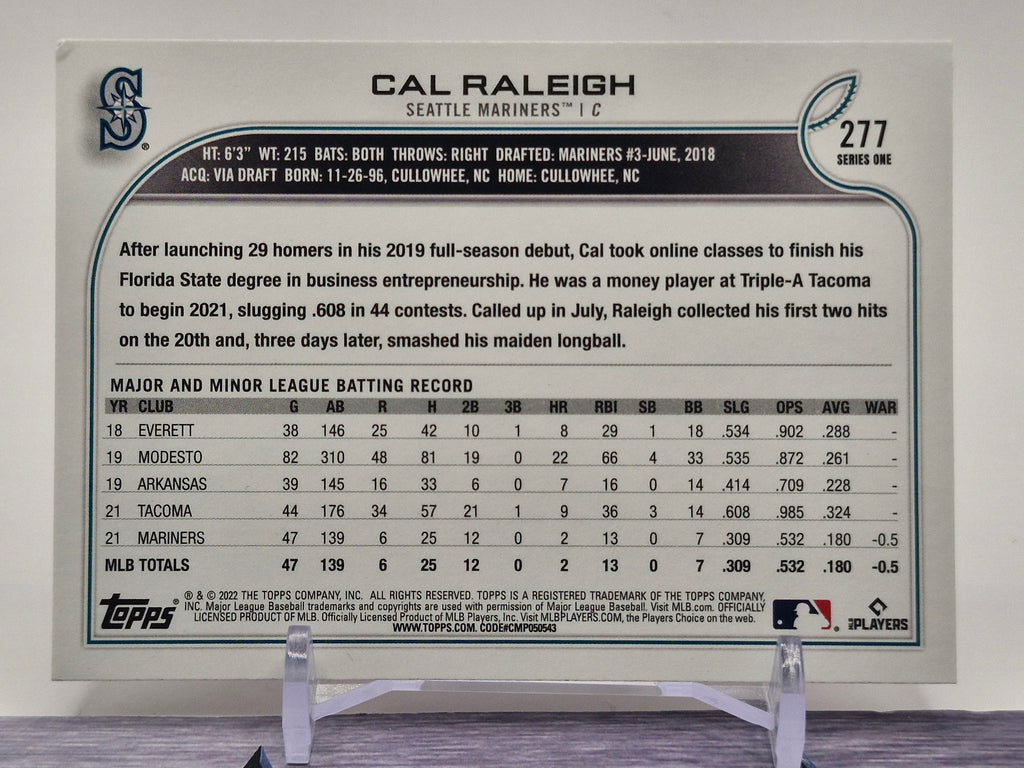 2022 Topps #277 Cal Raleigh