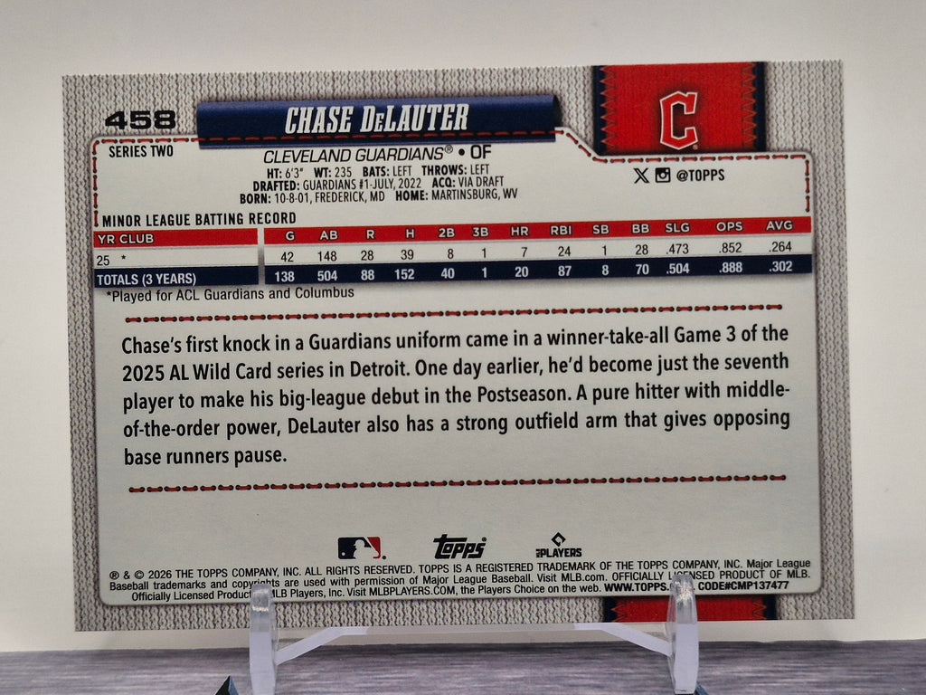 2026 Topps #458 Chase DeLauter