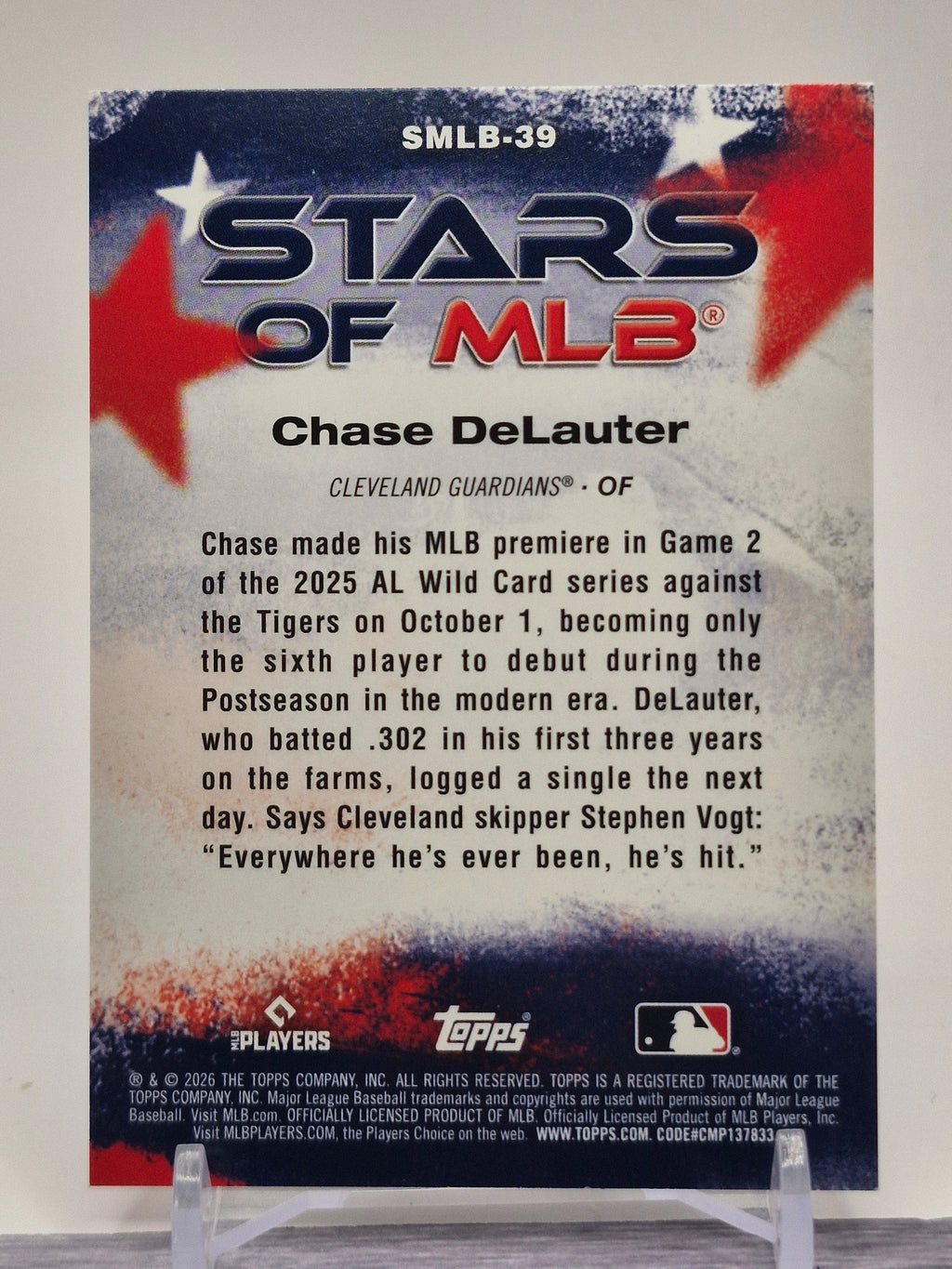2026 Topps #SMLB-39 Chase DeLauter Stars of MLB Crackle Foil
