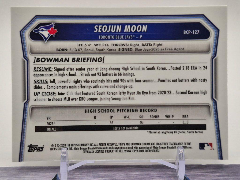 2026 Bowman Sapphire Edition #BCP-127 Seojun Moon