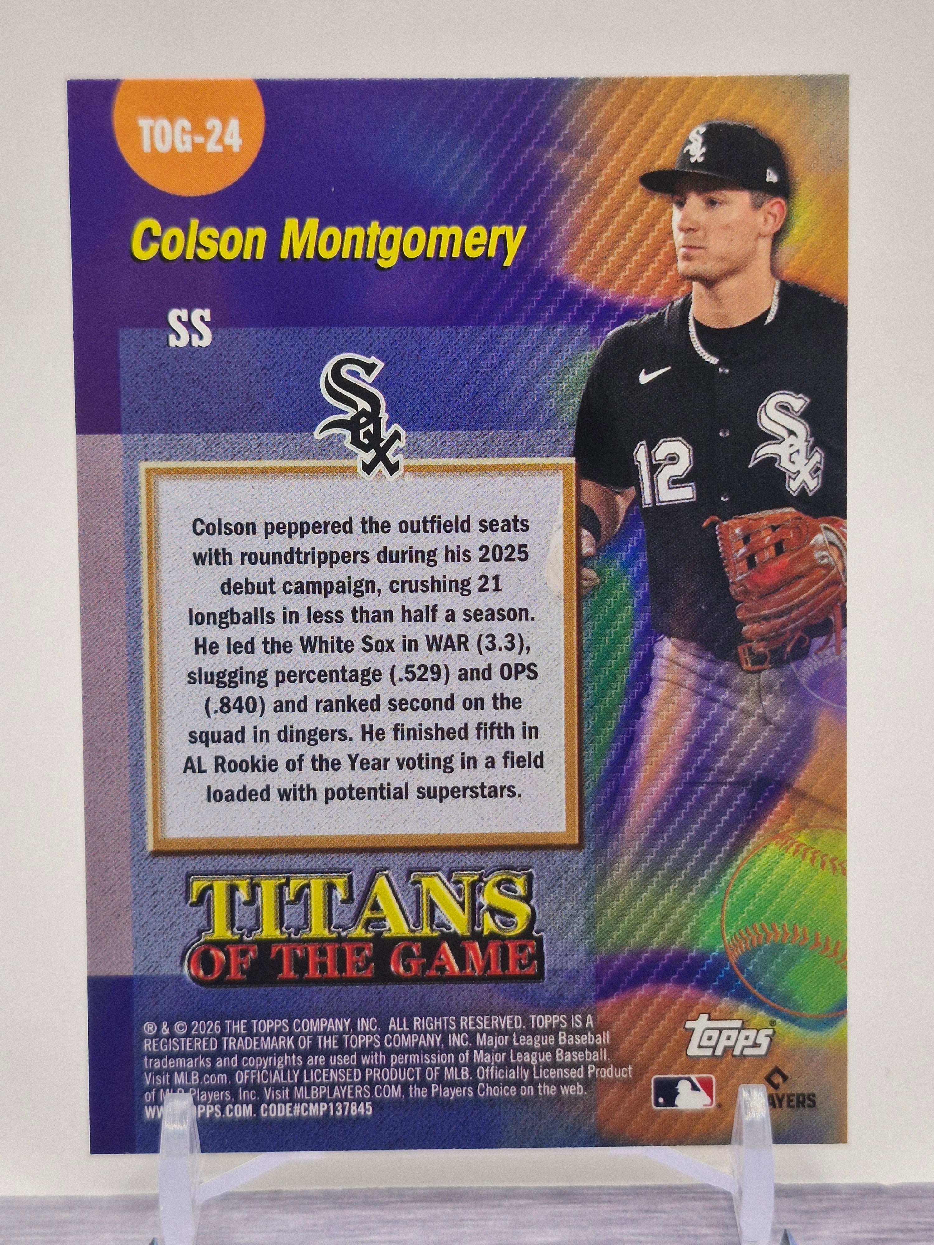 2026 Topps #TOG-24 Colson Montgomery Titans of the Game