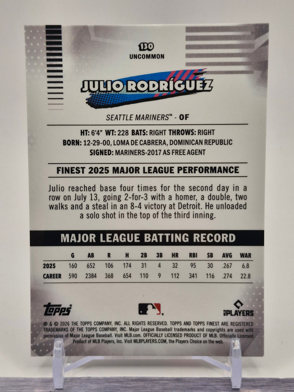 2026 Finest #130 Julio Rodríguez