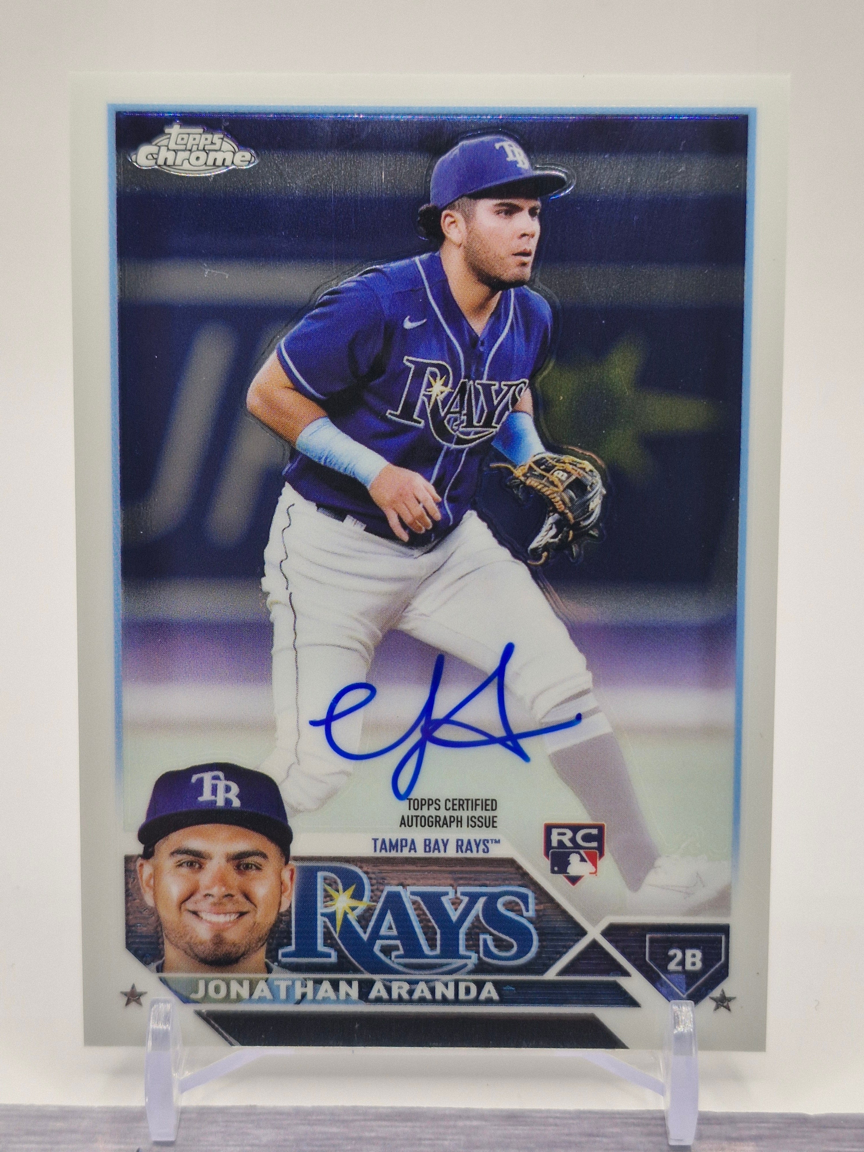 2023 Topps Chrome #RA-JAR Jonathan Aranda Rookie Autographs