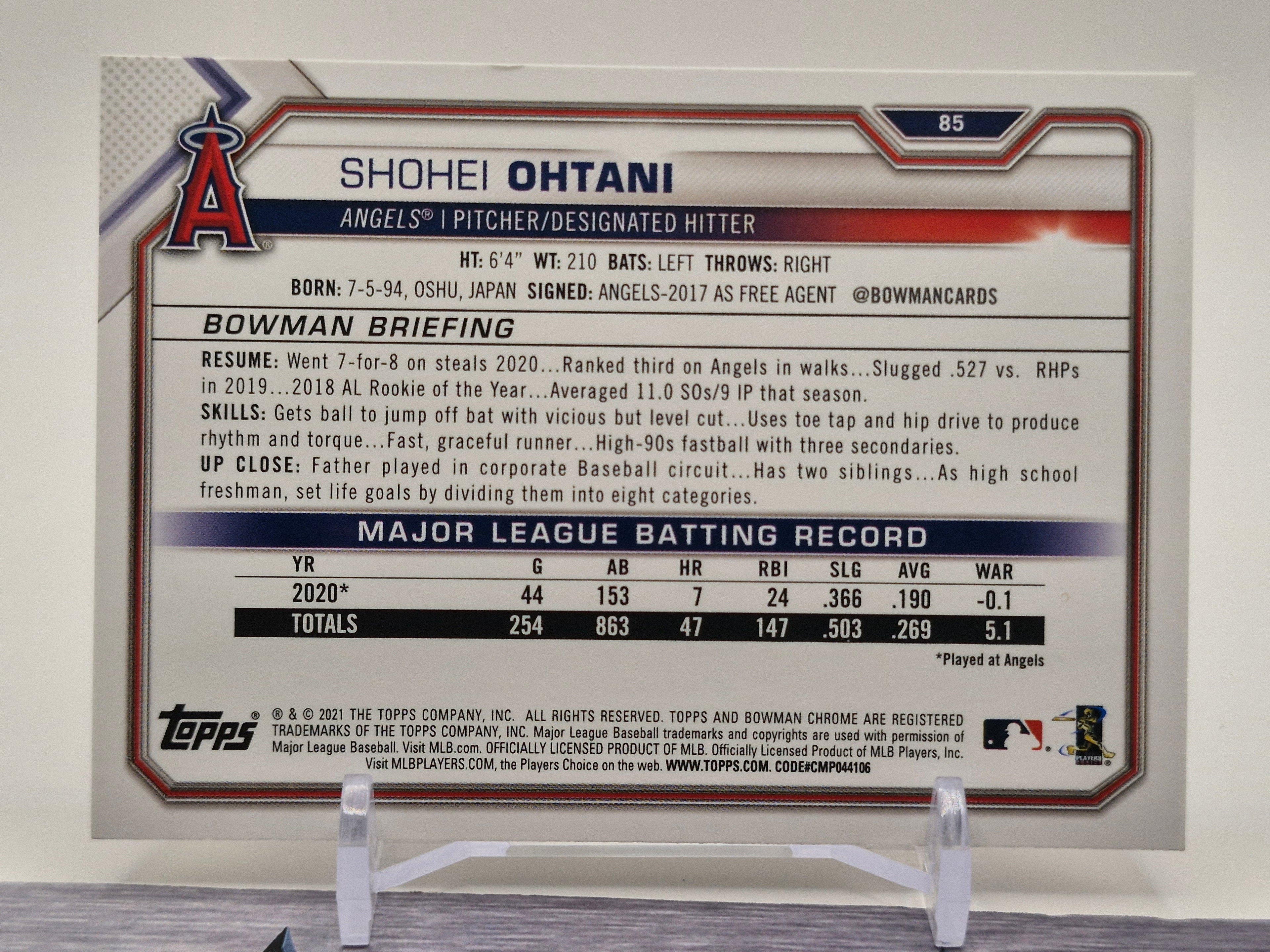 Bowman #85 Shohei Ohtani