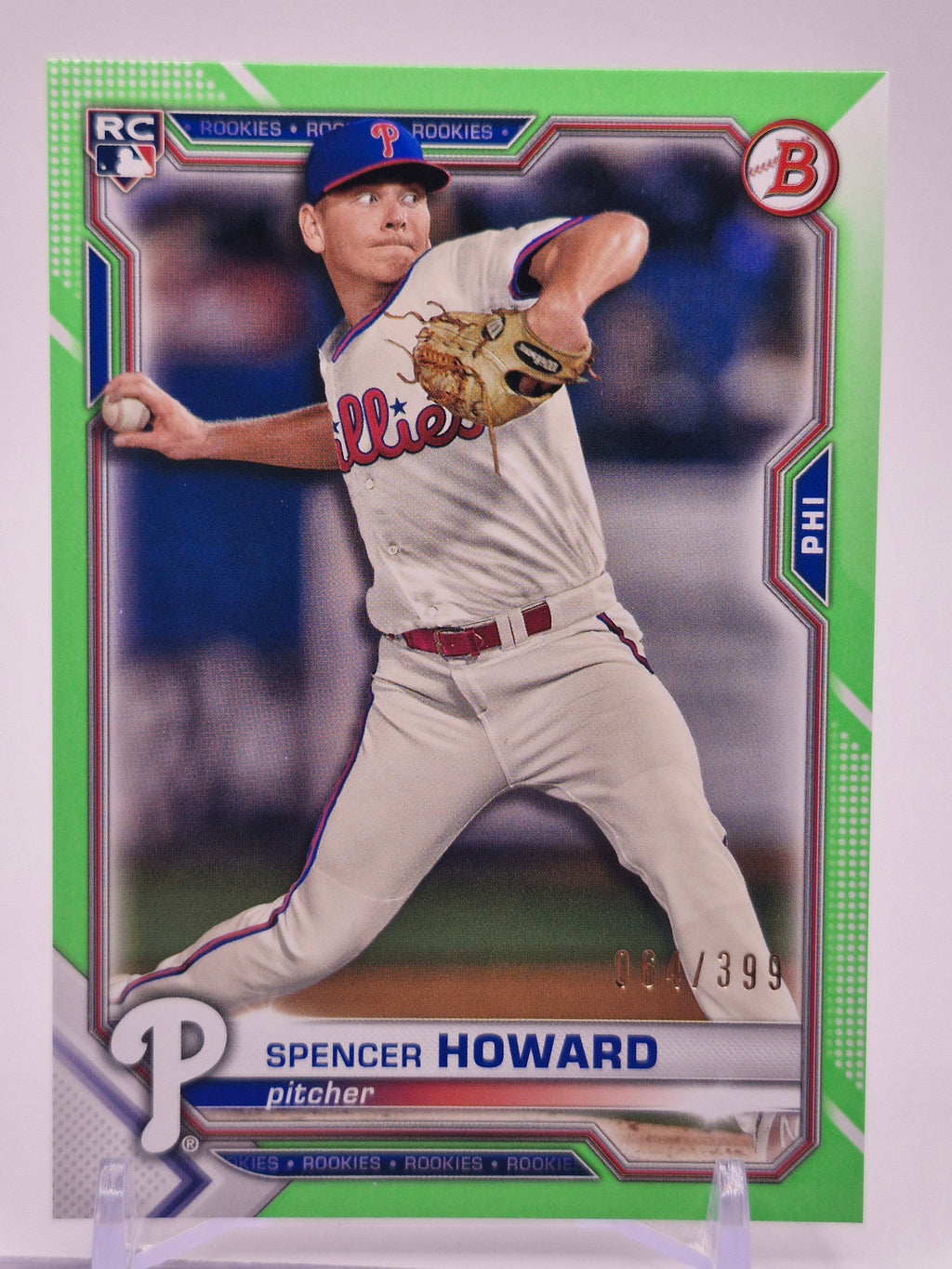 2021 Bowman #16 Spencer Howard Neon Green #/399