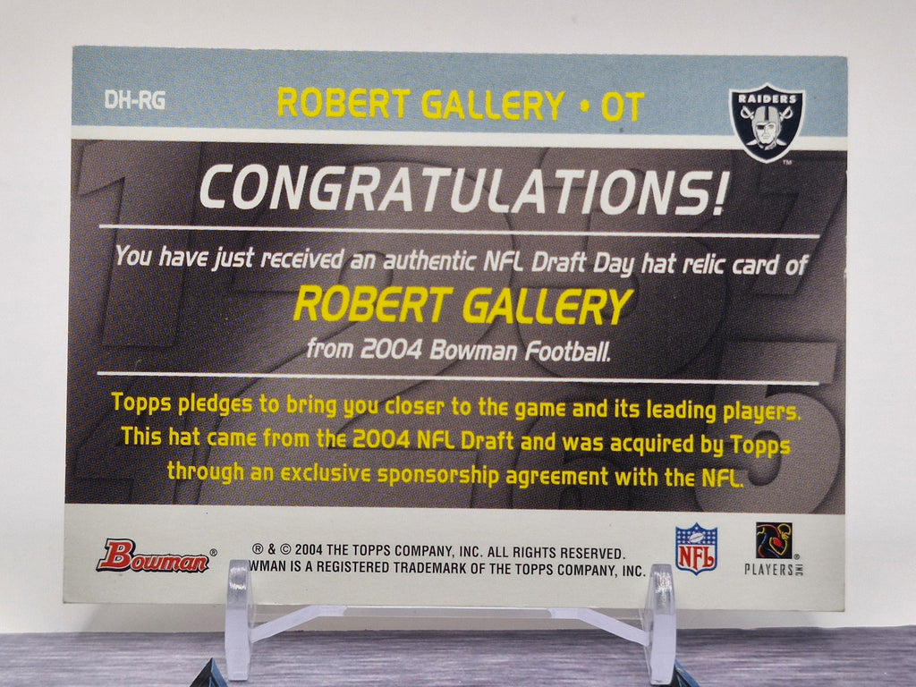 2004 Bowman #DH-RG Robert Gallery Draft Day Selections Relics