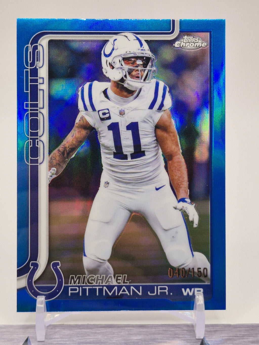 2025 Topps Chrome #126 Michael Pittman Jr. X-Fractor #/150