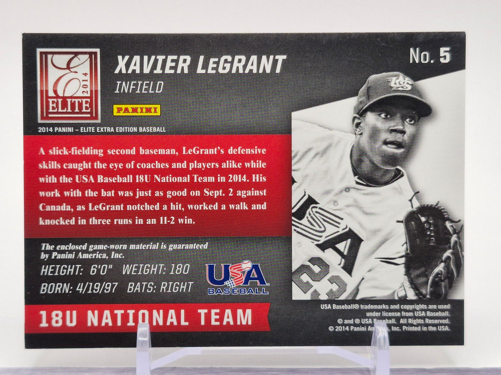 2014 Panini Elite Extra Edition #4 Xavier LeGrant USA Baseball 18U Jerseys Prime