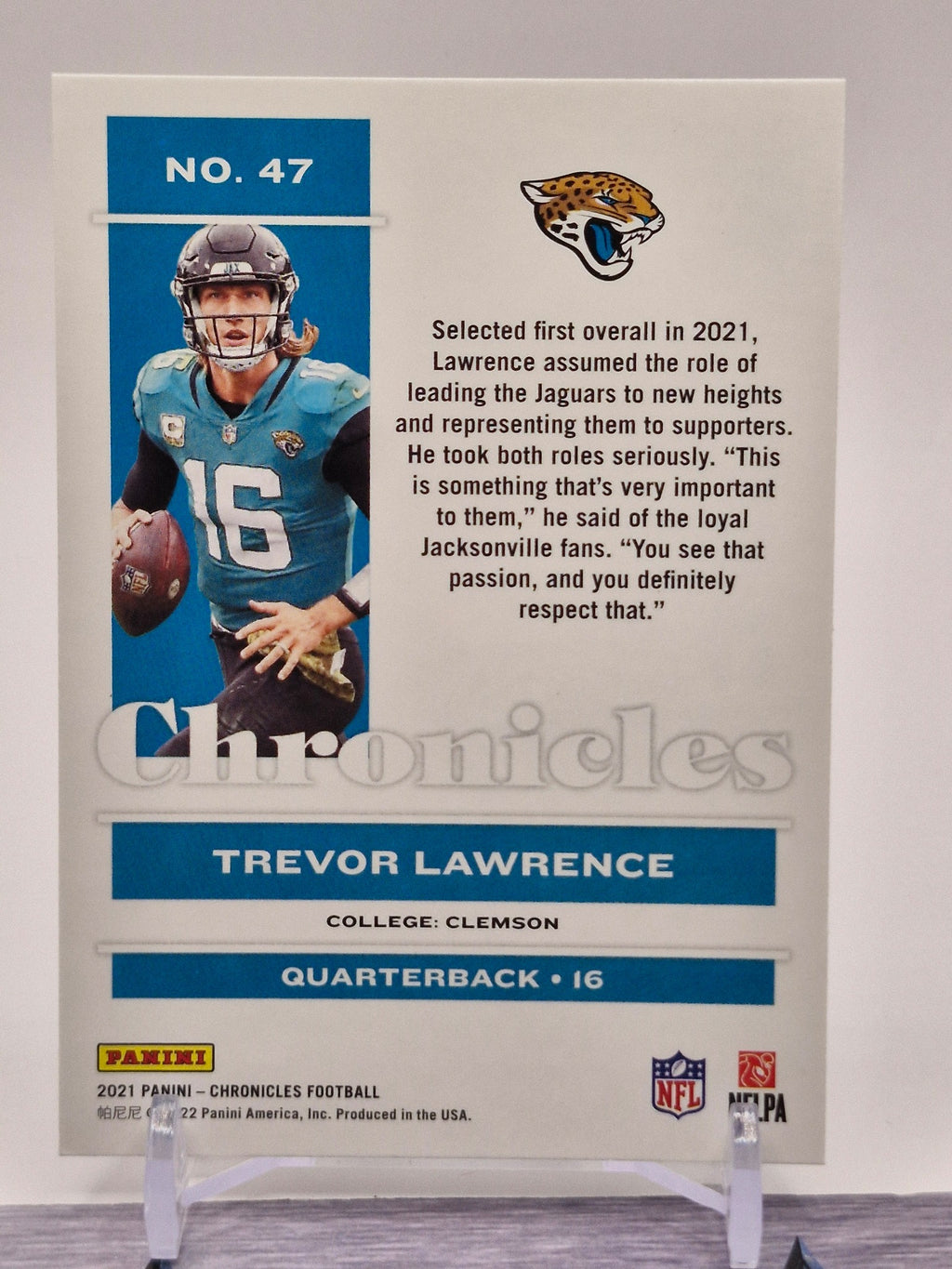 2021 Panini Chronicles #47 Trevor Lawrence Blue