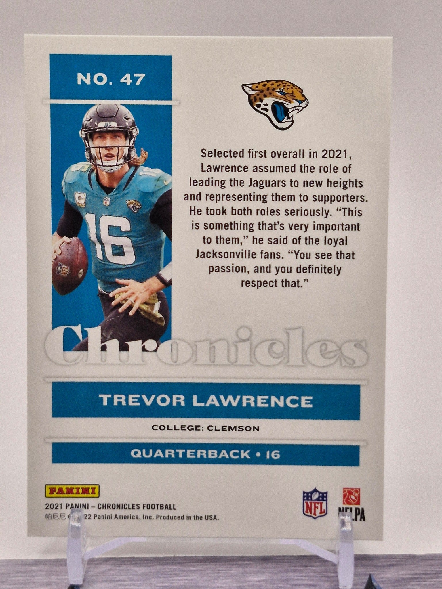 2021 Panini Chronicles #47 Trevor Lawrence Blue