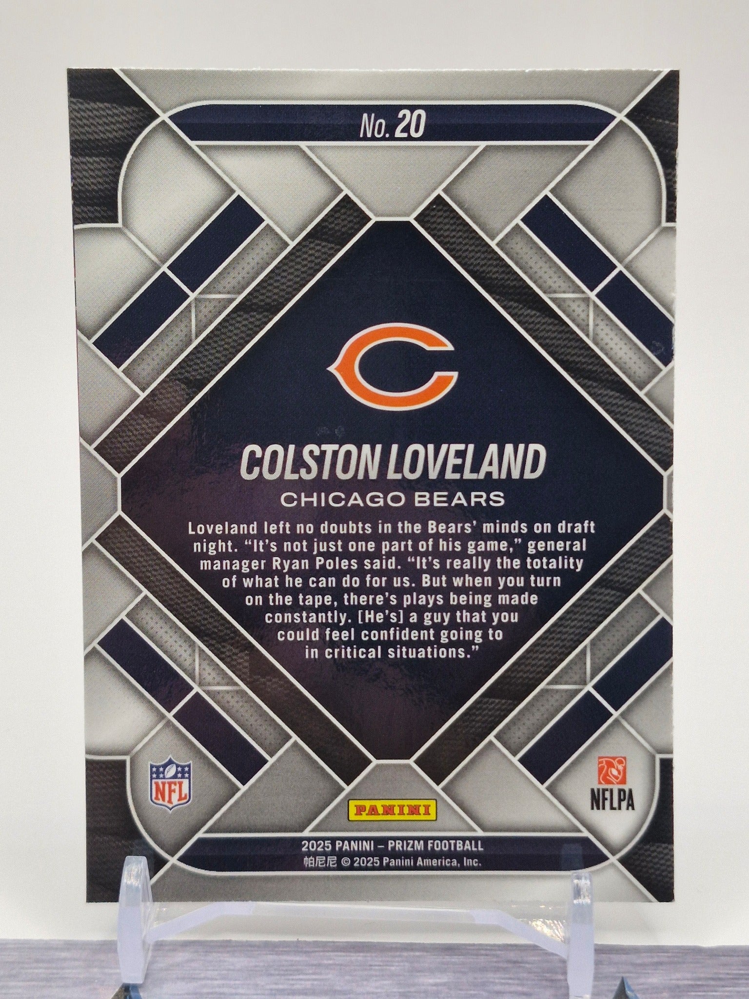 2025 Panini Prizm #20 Colston Loveland Emergent