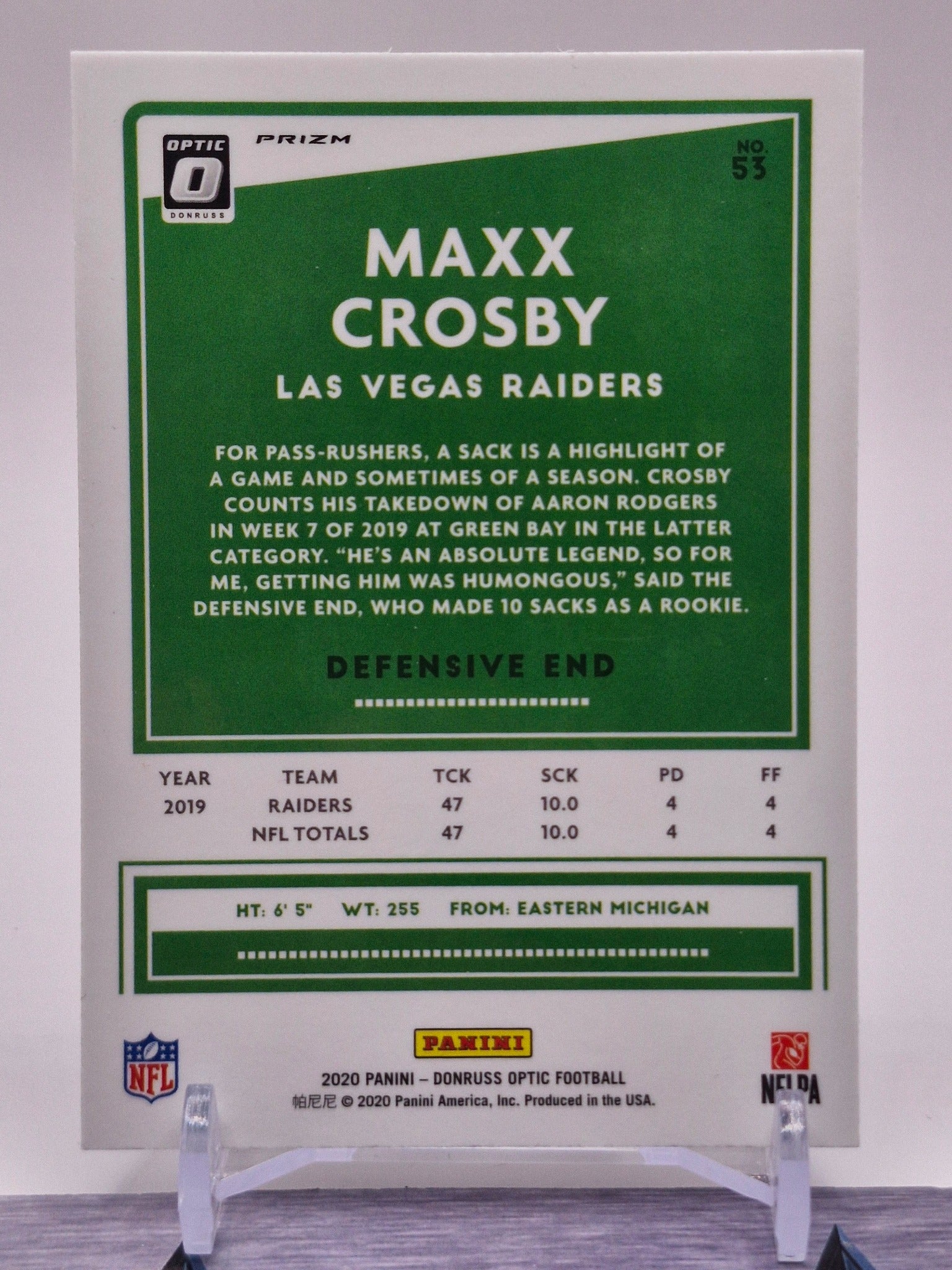2020 Donruss Optic #53 Maxx Crosby