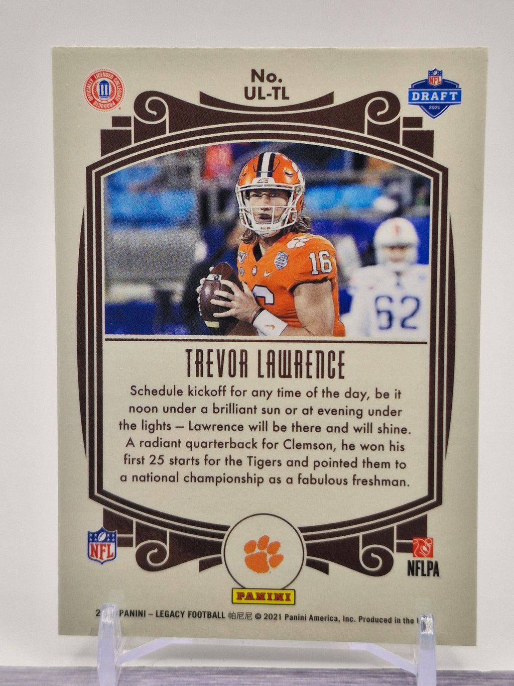 2021 Panini Legacy #UL-TL Trevor Lawrence Under the Lights