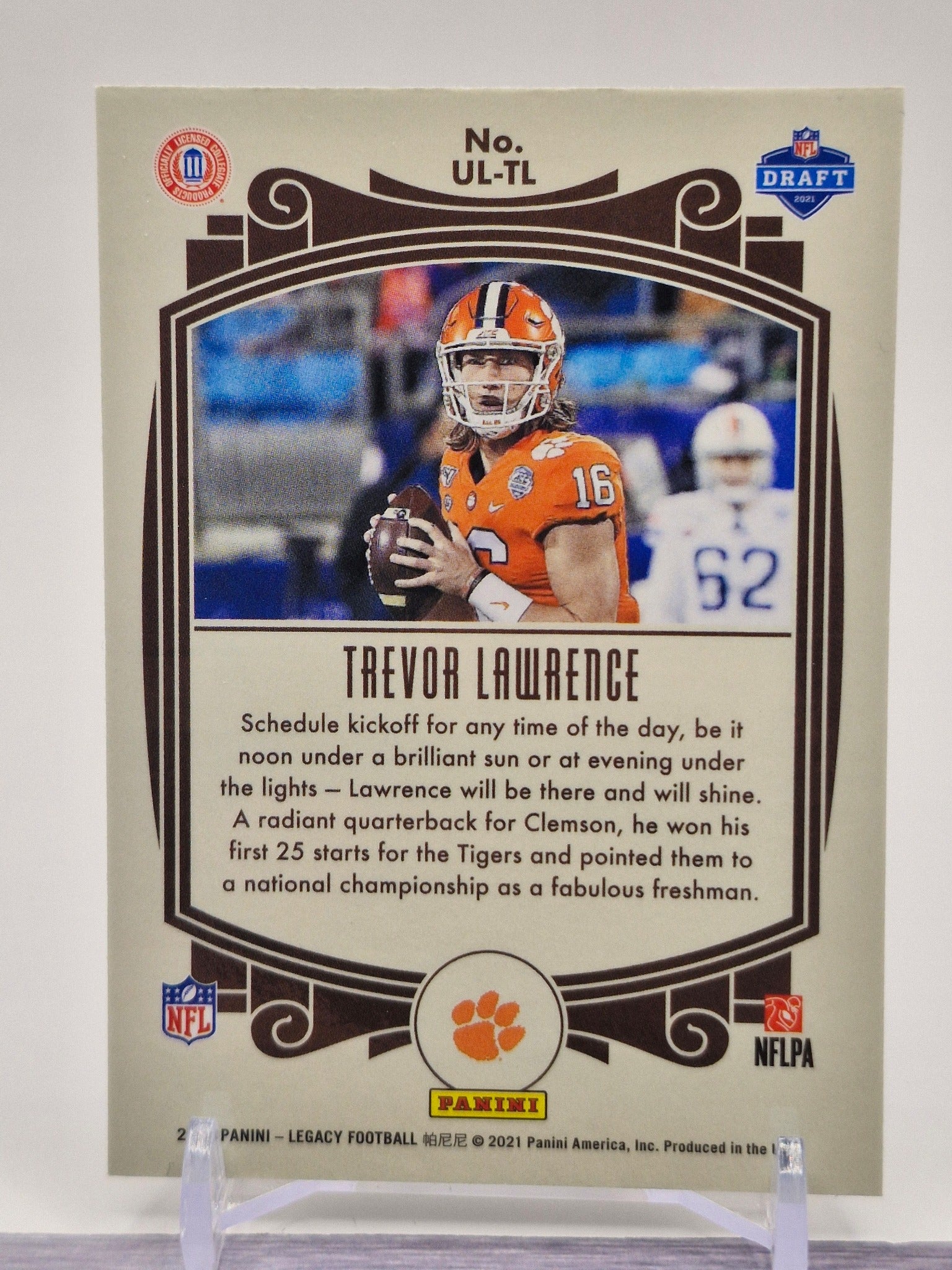 2021 Panini Legacy #UL-TL Trevor Lawrence Under the Lights