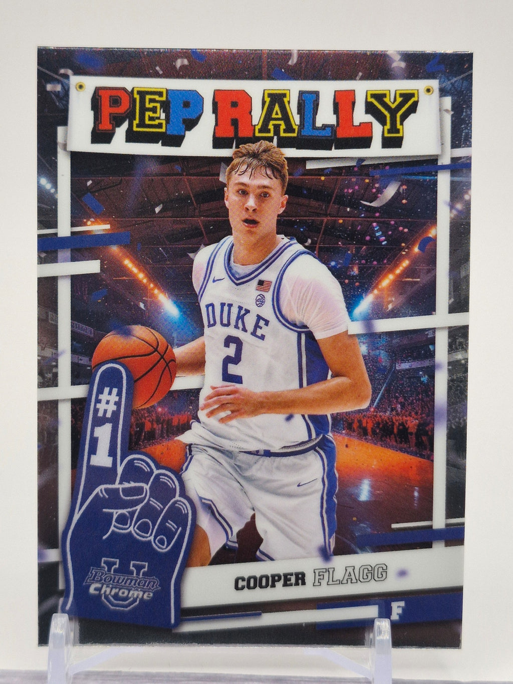 2024-25 Bowman University Chrome #PR-6 Cooper Flagg Pep Rally