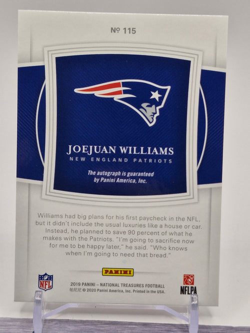 2019 Panini National Treasures #115 Joejuan Williams Holo Silver #/25