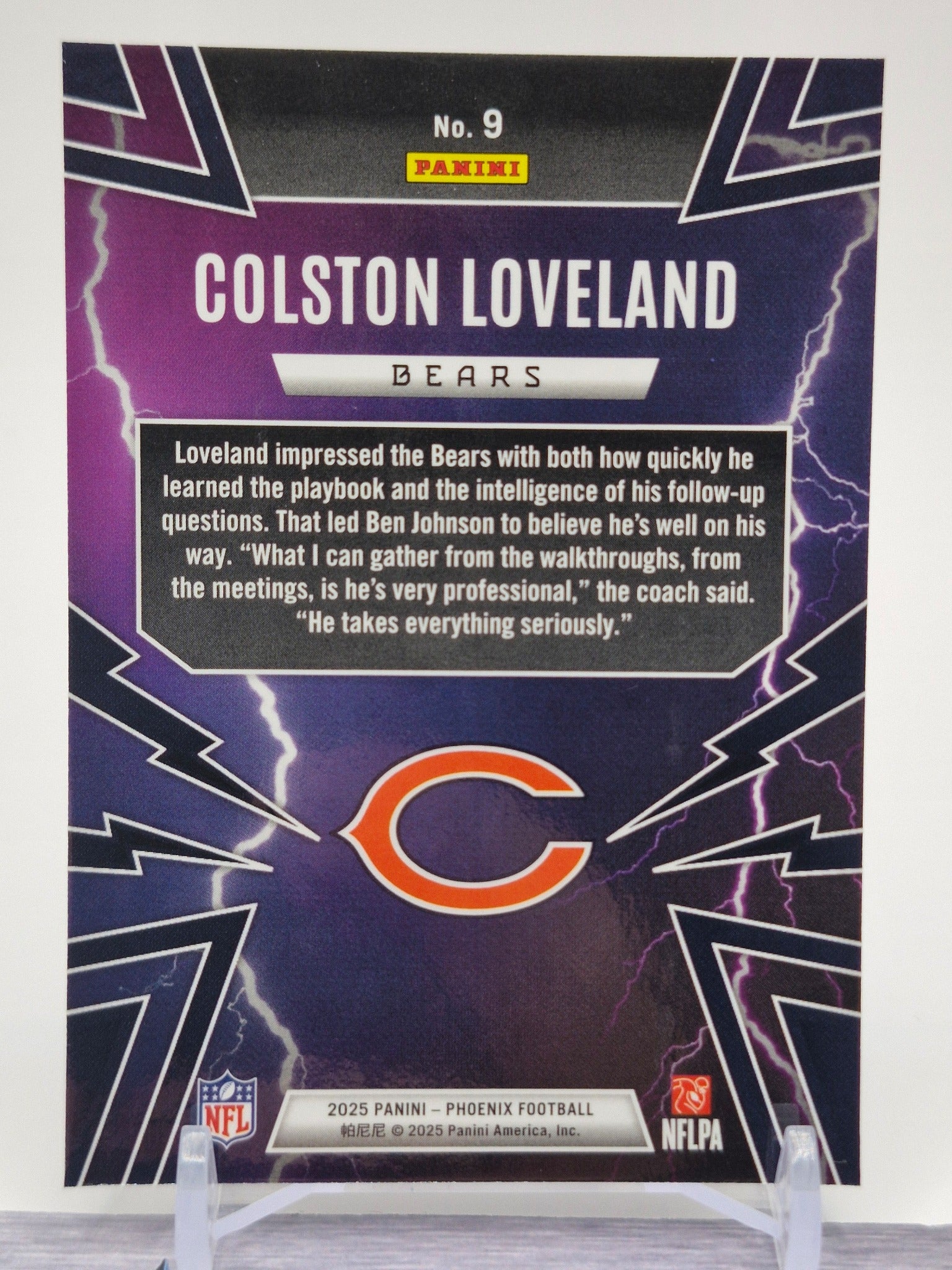 2025 Panini Phoenix #9 Colston Loveland Thunderbirds