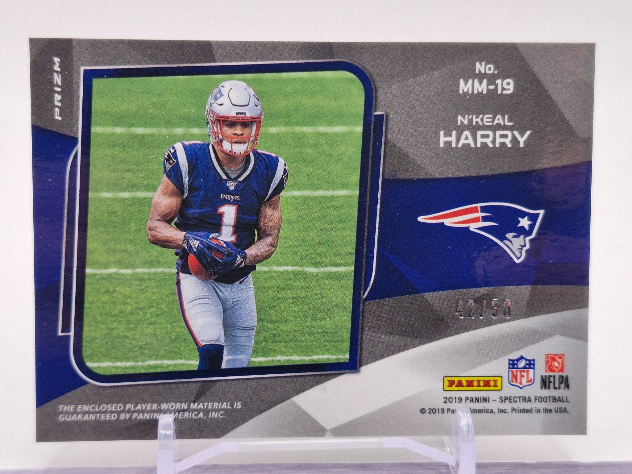 2019 Panini Spectra #MM-19 N'Keal Harry Monumental Memorabilia #/50