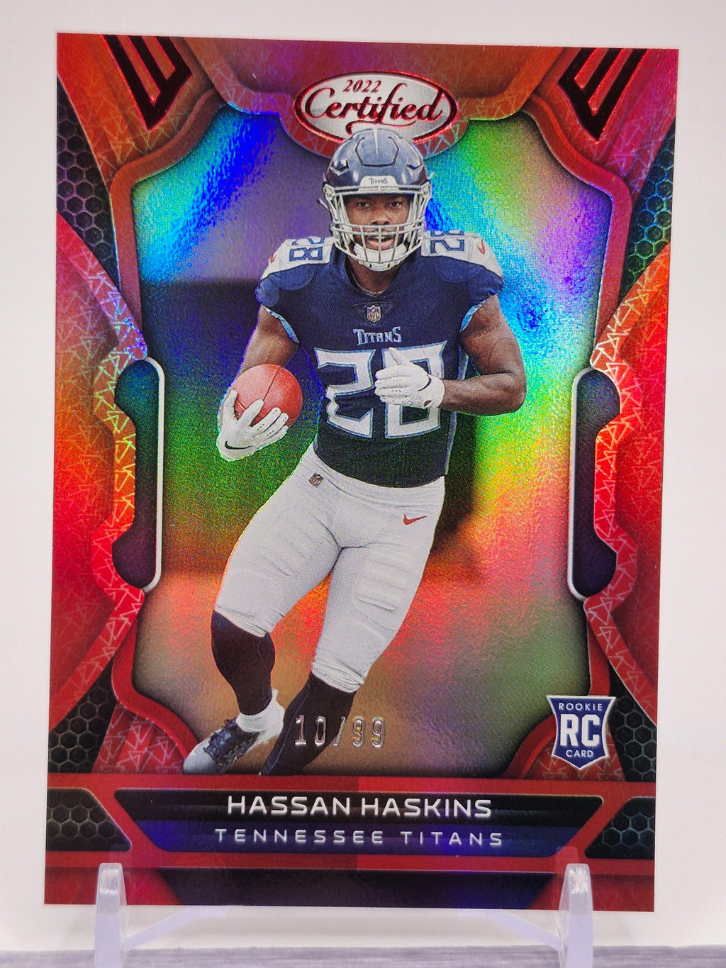 2022 Panini Certified #129 Hassan Haskins Mirror Orange #/149