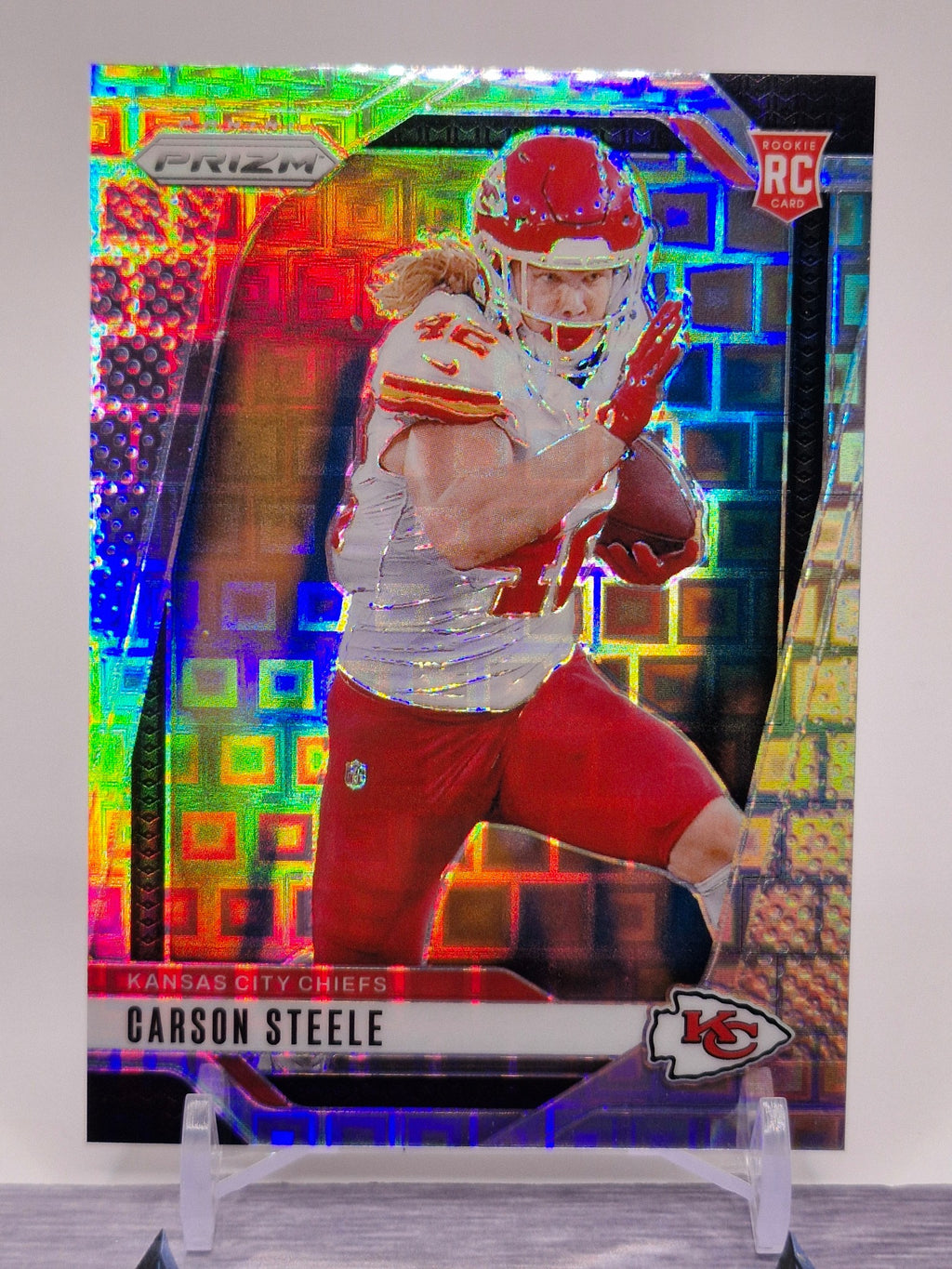 2024 Panini Prizm #377 Carson Steele Neon Green Pulsar