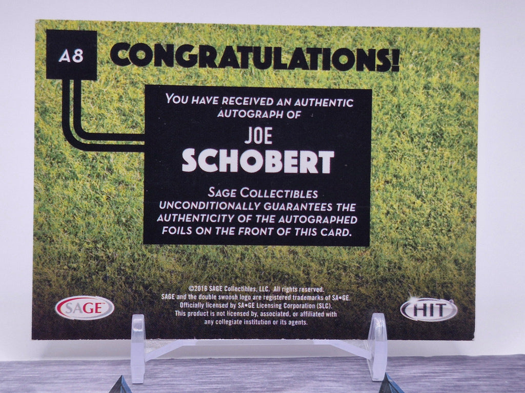 2016 SAGE HIT #A8 Joe Schobert Autographs