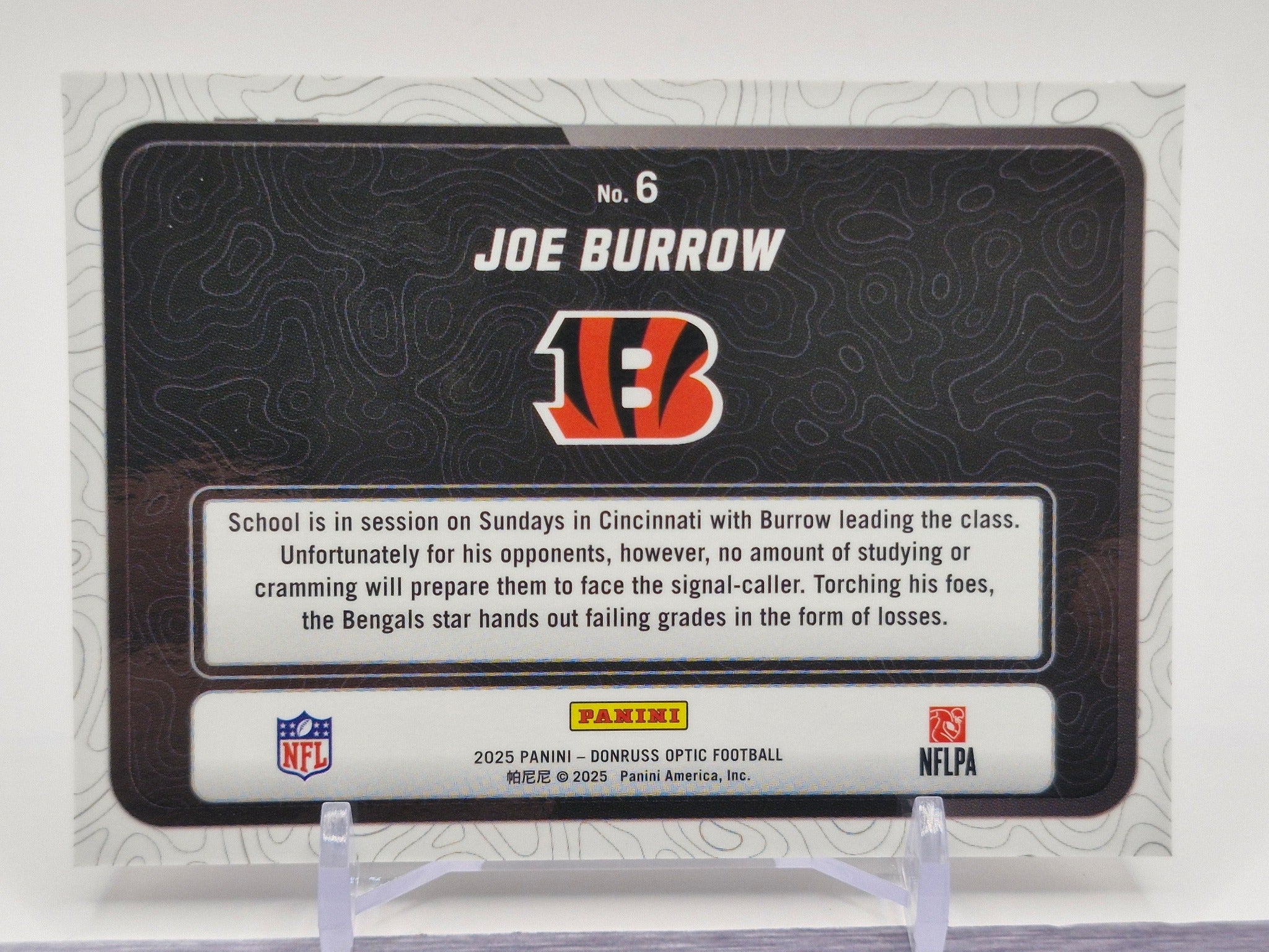 2025 Donruss Optic #6 Joe Burrow Passing Grade
