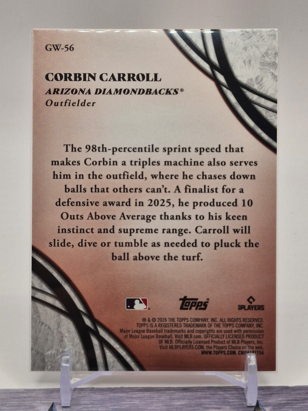 2026 Topps #GW-56 Corbin Carroll Glove Work