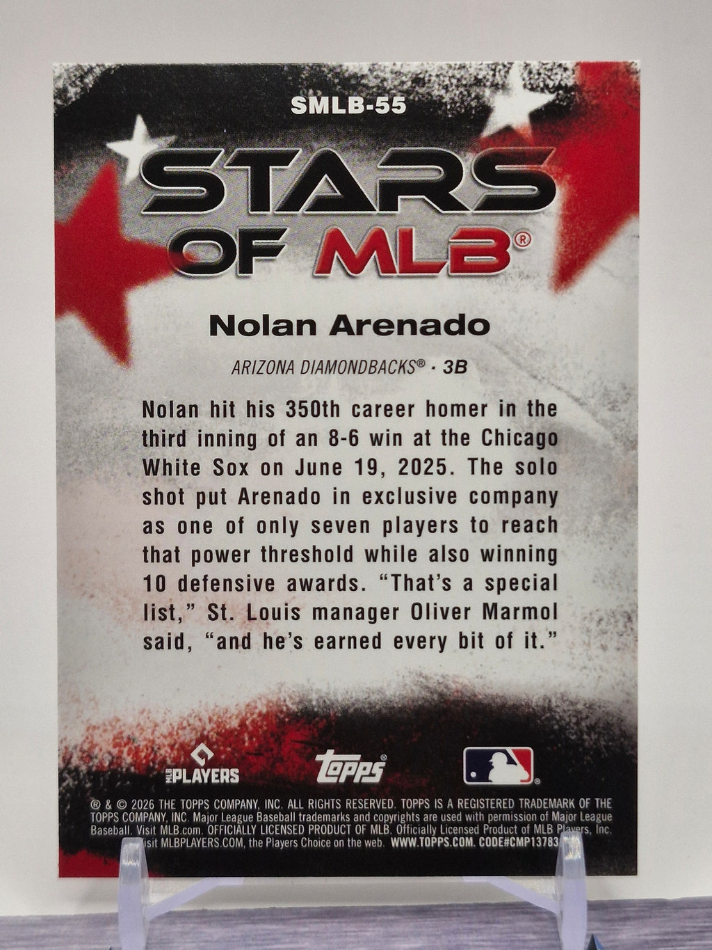 2026 Topps #SMLB-55 Nolan Arenado Stars of MLB Crackle Foil